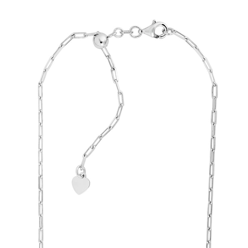 Sterling Silver Adjustable Paperclip Chain