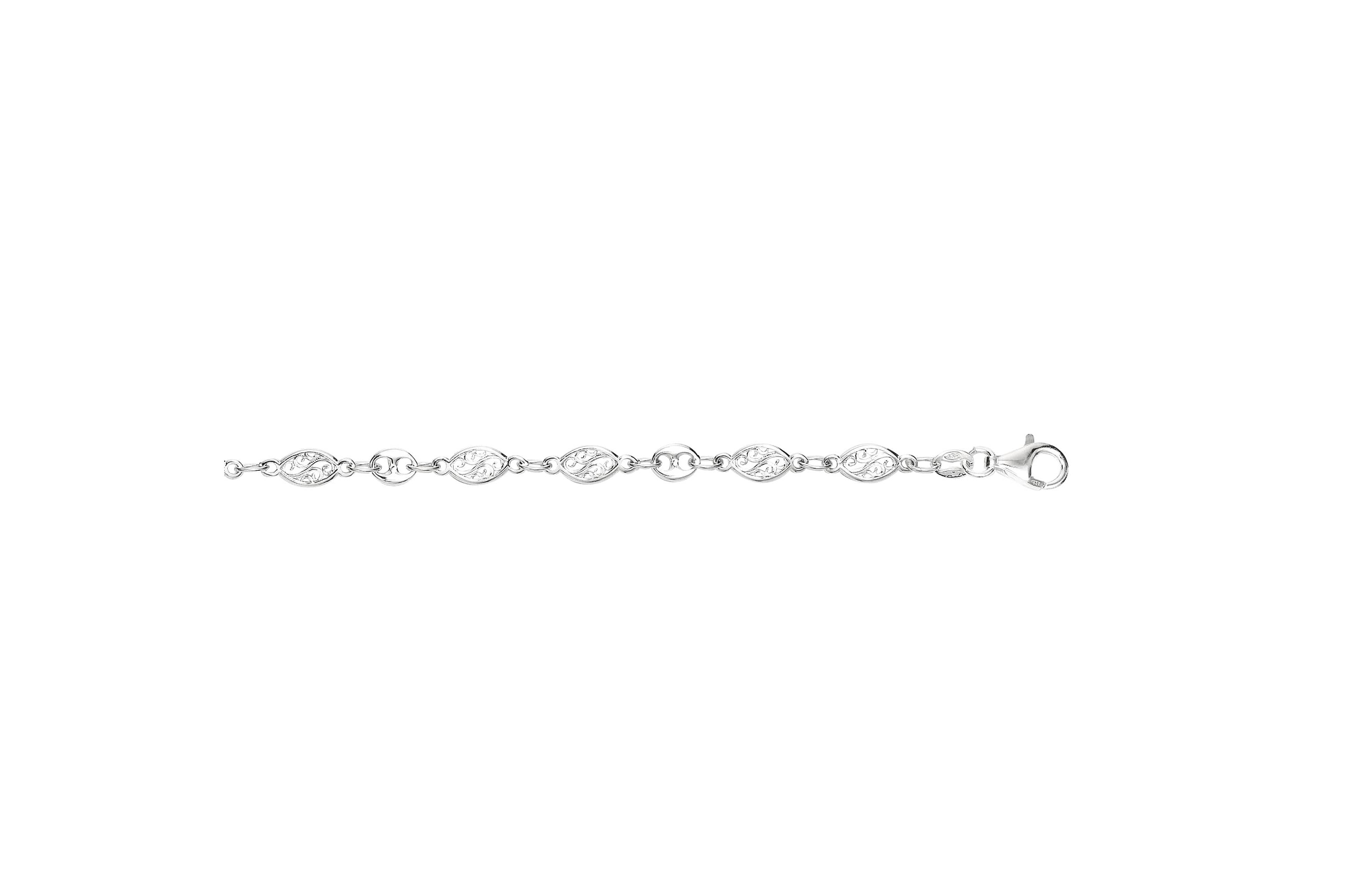Sterling Silver Filagree Anklet