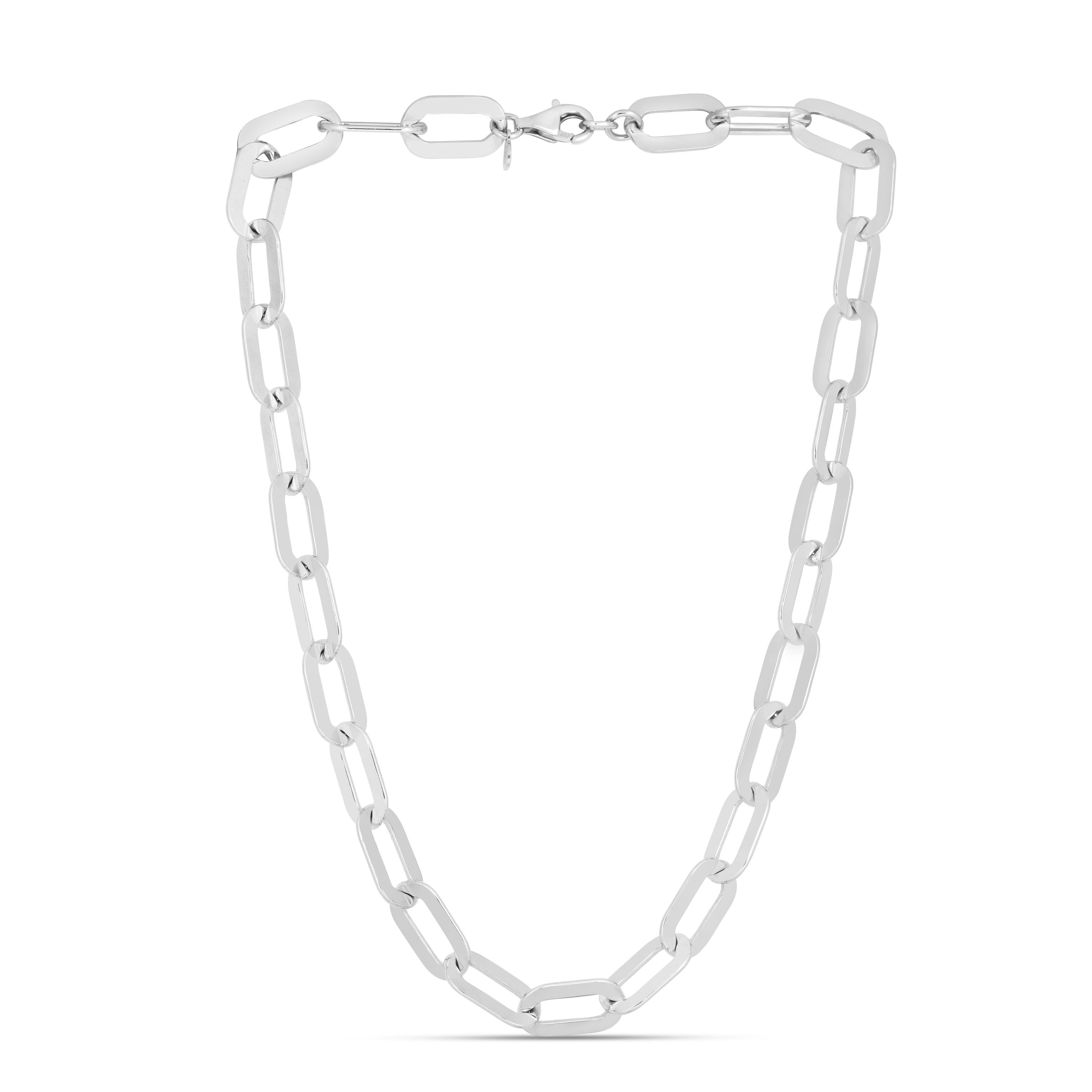 Sterling Silver Paperclip Necklace