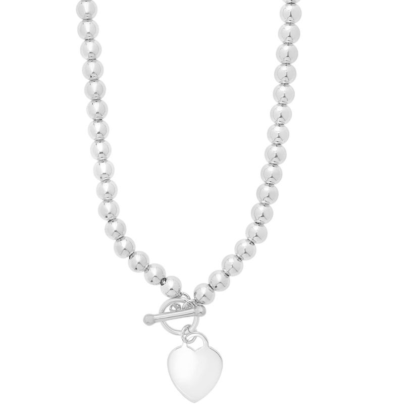 S/S TOGGLE HEART NECKLACE