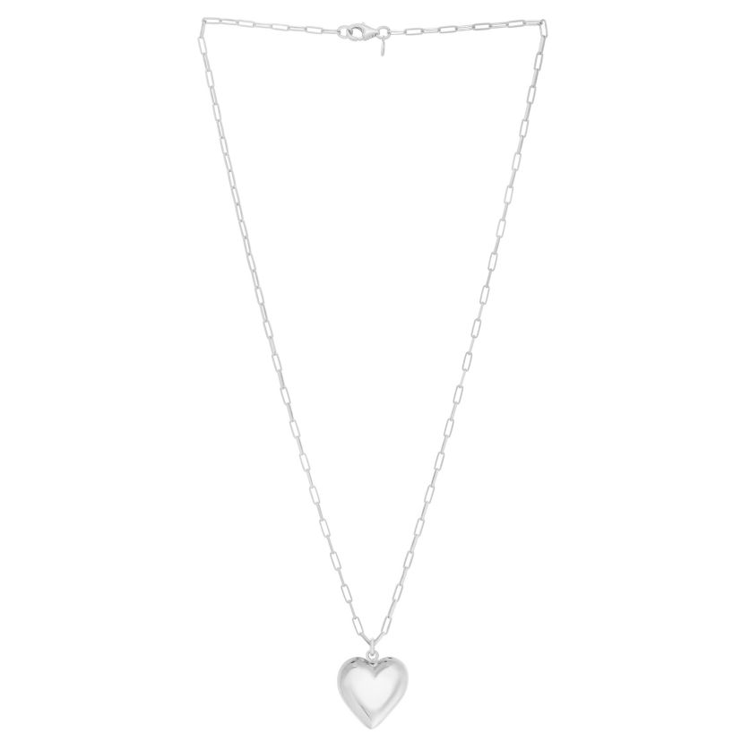 S/S PUFF HEART NECKLACE