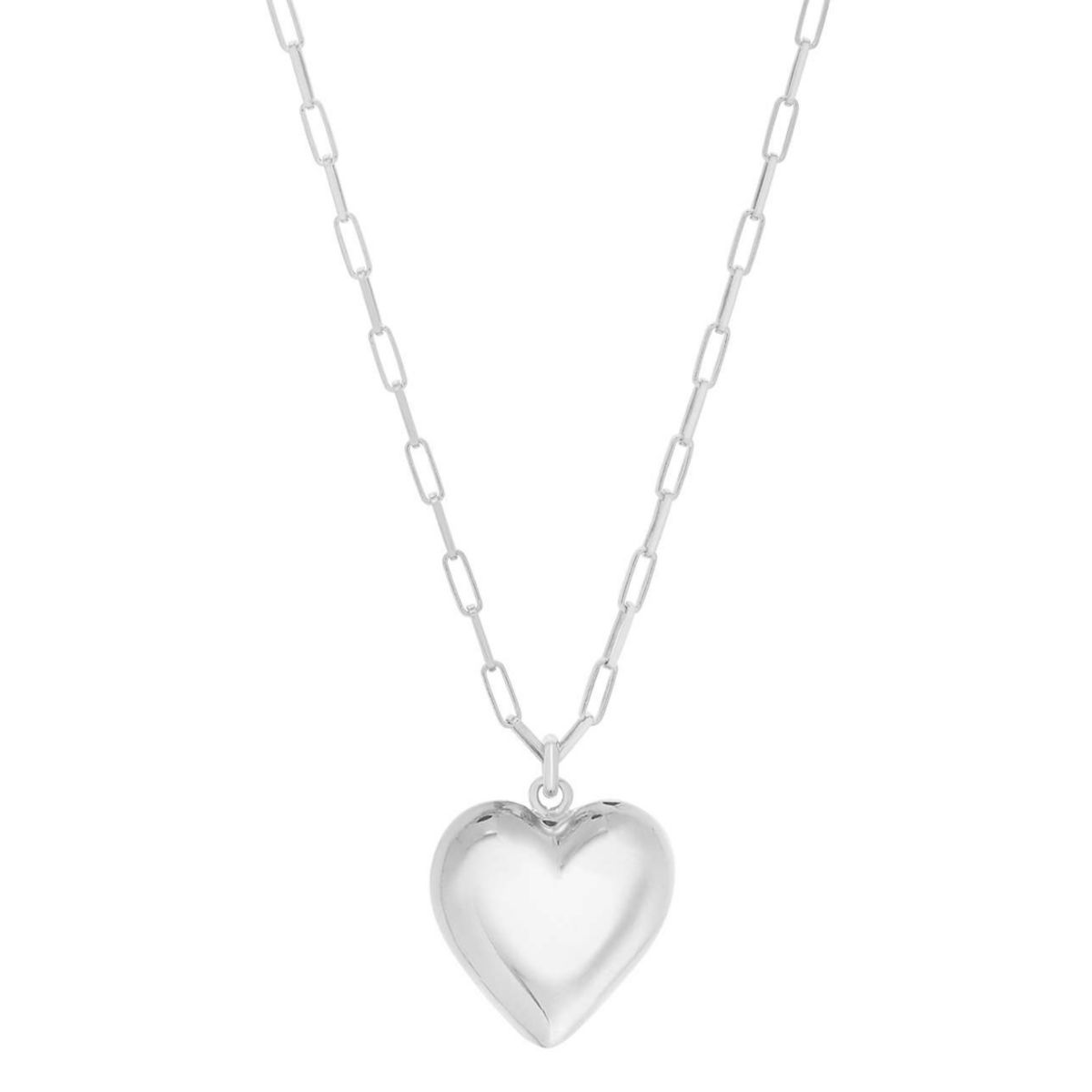 S/S PUFF HEART NECKLACE