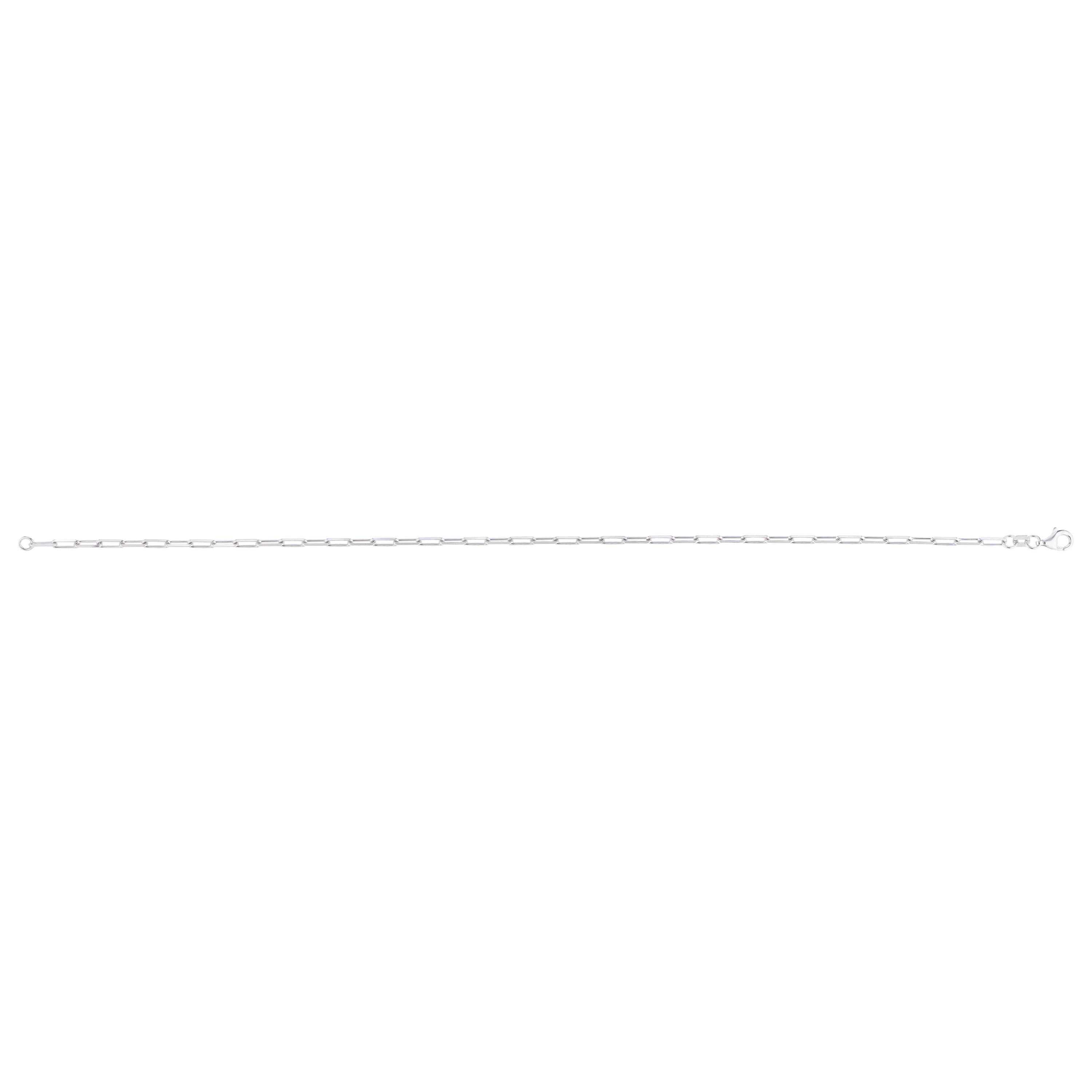 Sterling Silver Paperclip Anklet