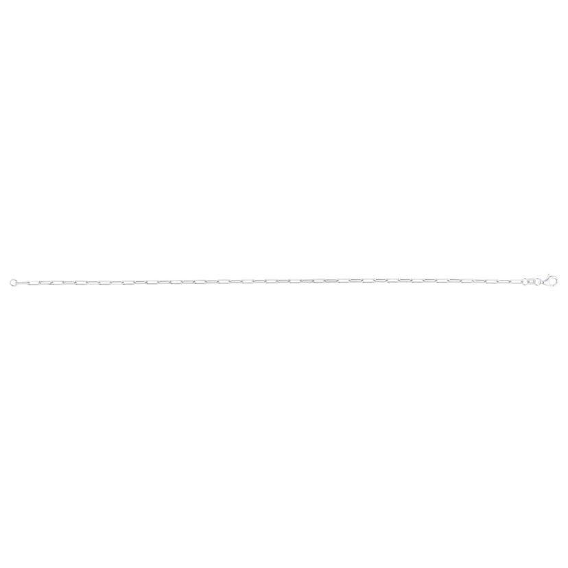 Sterling Silver Paperclip Anklet
