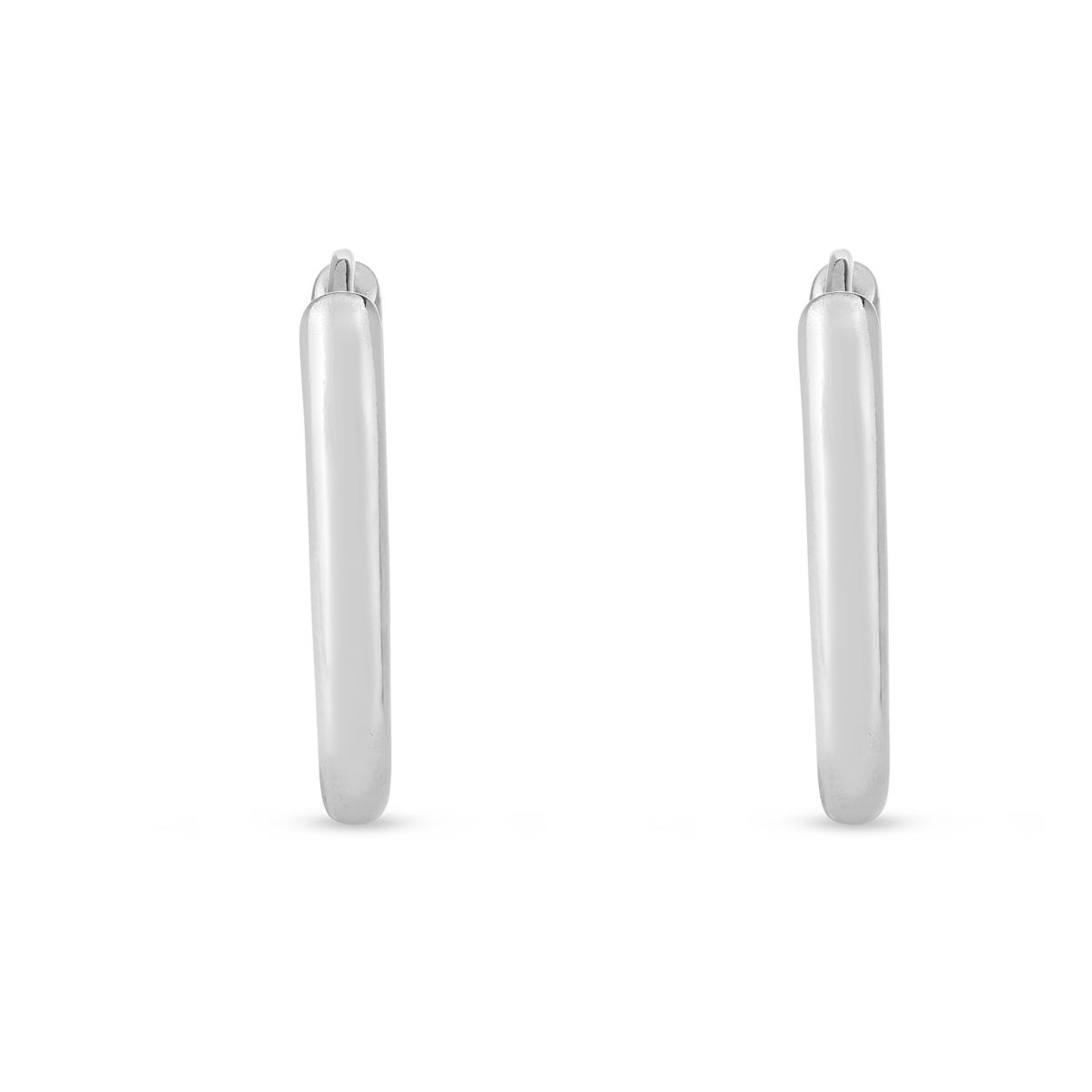 Sterling Silver Oval Huggie Earring