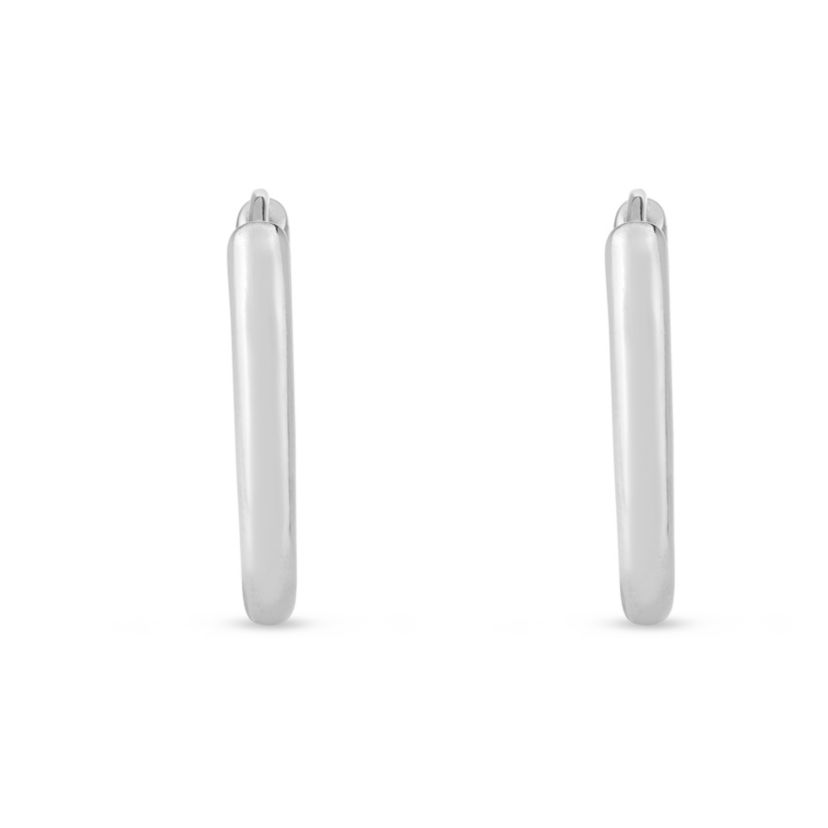 Sterling Silver Oval Huggie Earring