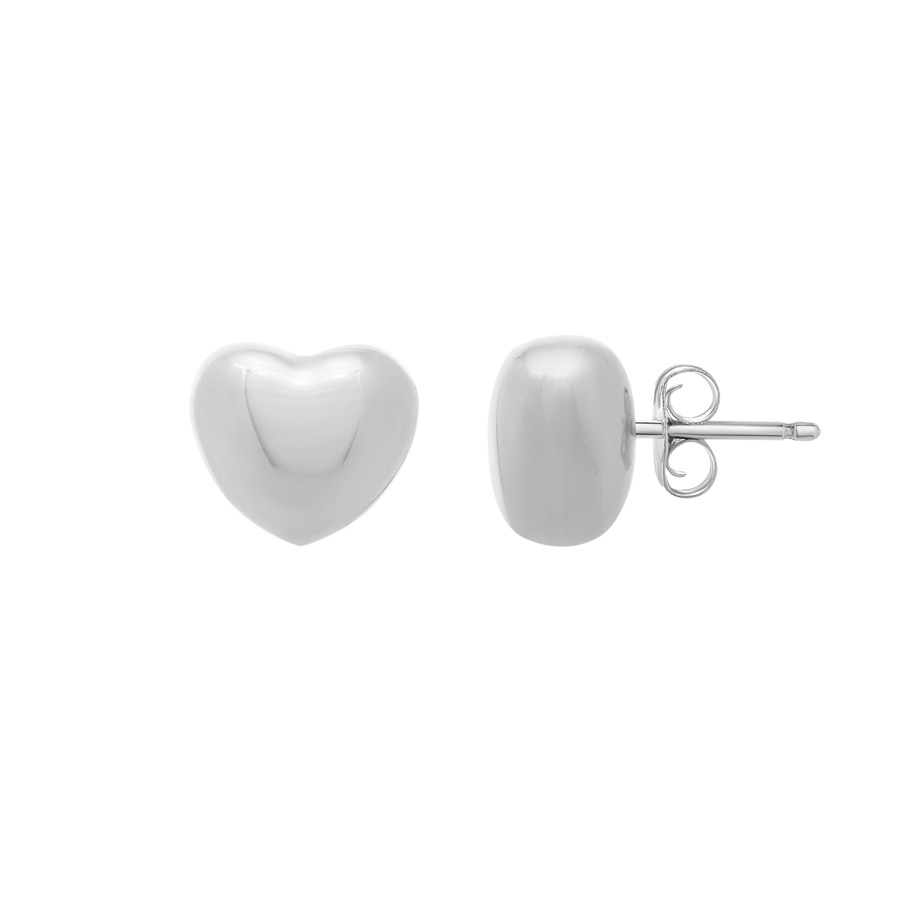 S/S PUFF HEART POST EARRING