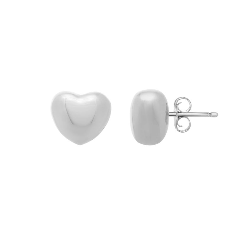 S/S PUFF HEART POST EARRING