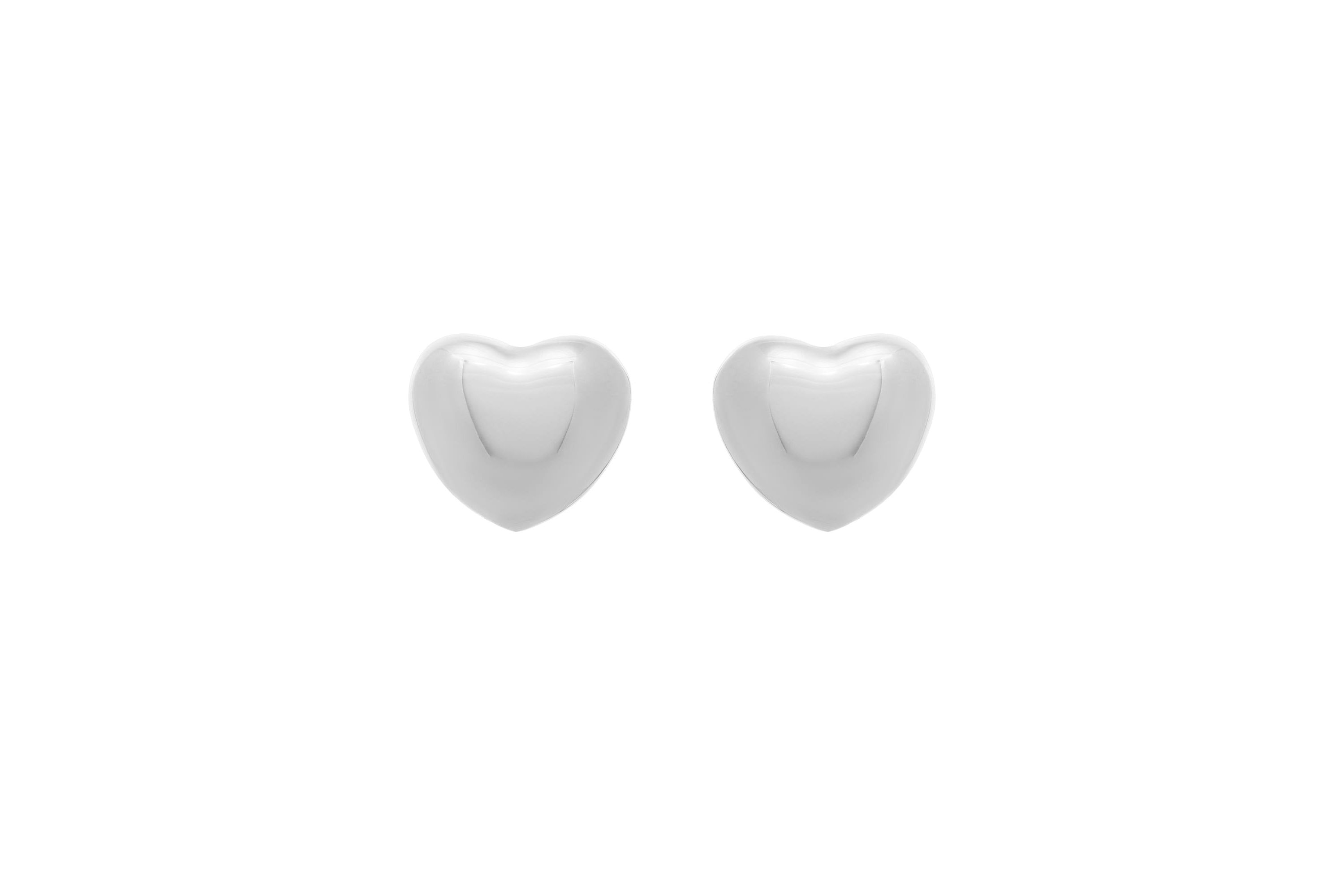 S/S PUFF HEART POST EARRING