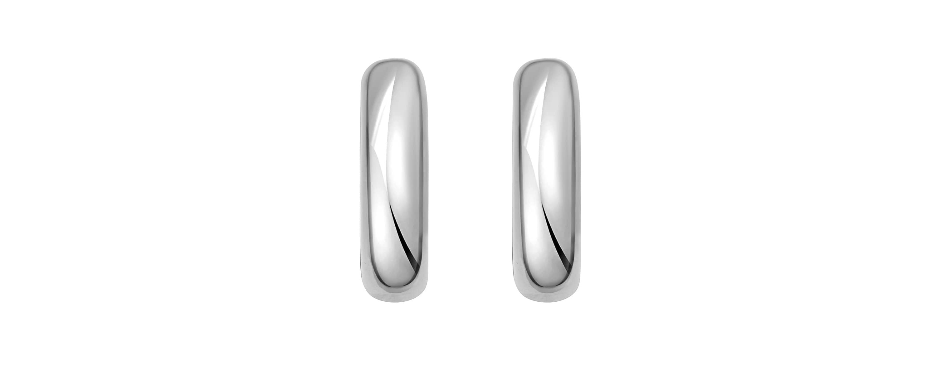 SS ROUND HOOP EARRING WITH HINGED CLASP