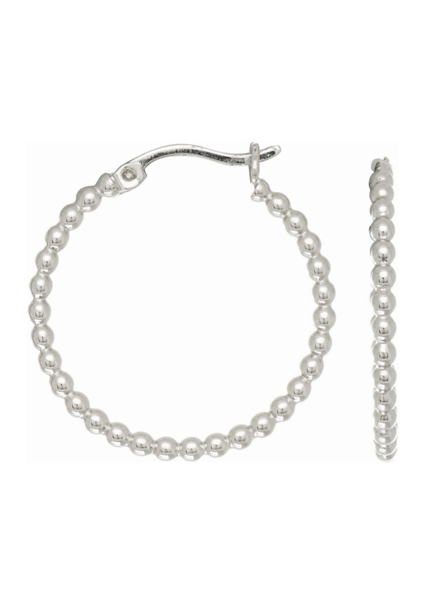 S/S Beaded Hoop Earring