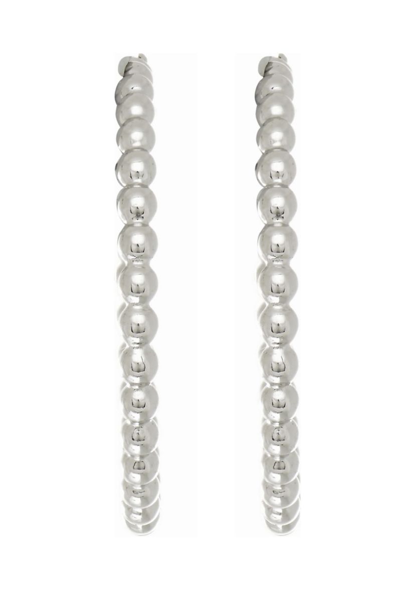 S/S Beaded Hoop Earring