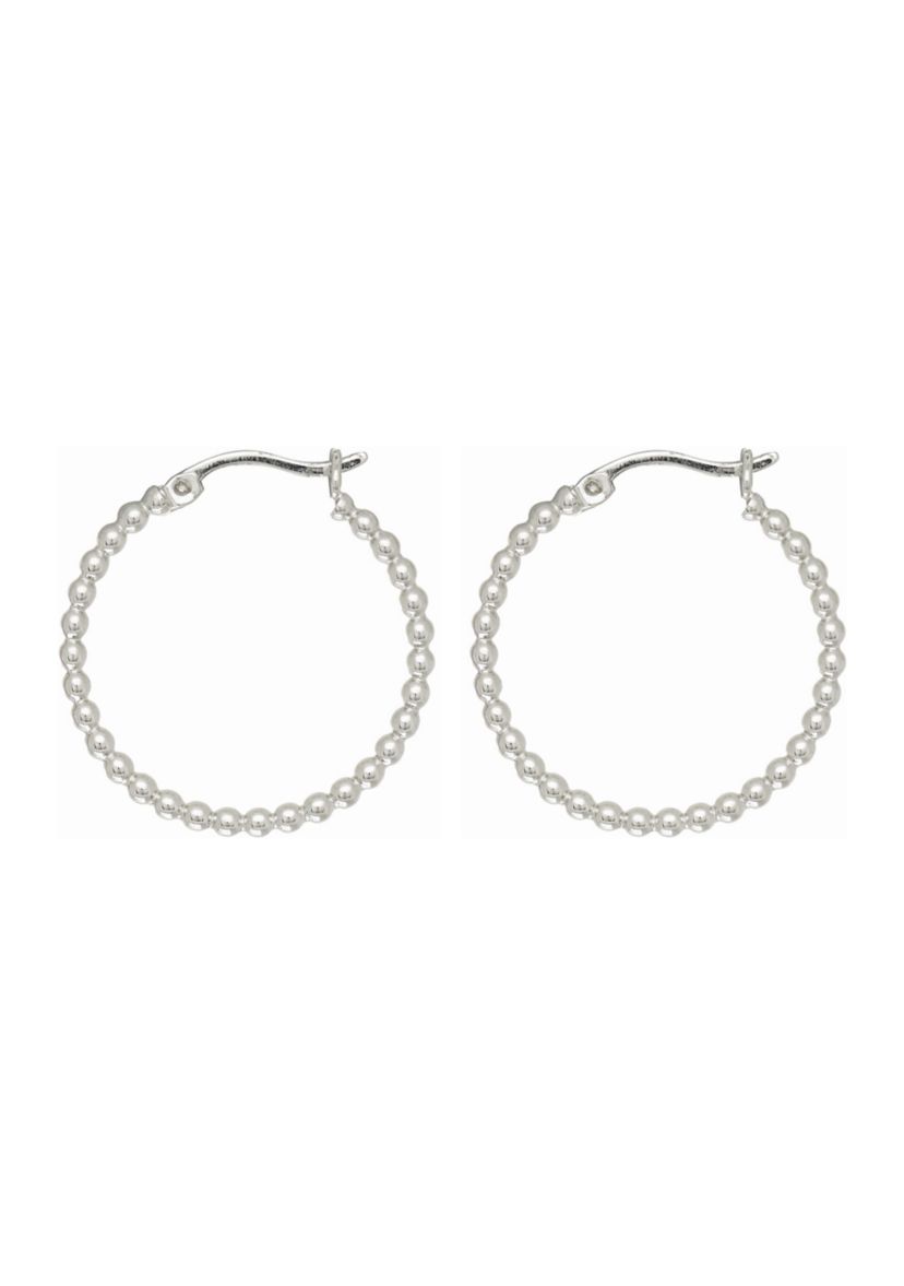S/S Beaded Hoop Earring