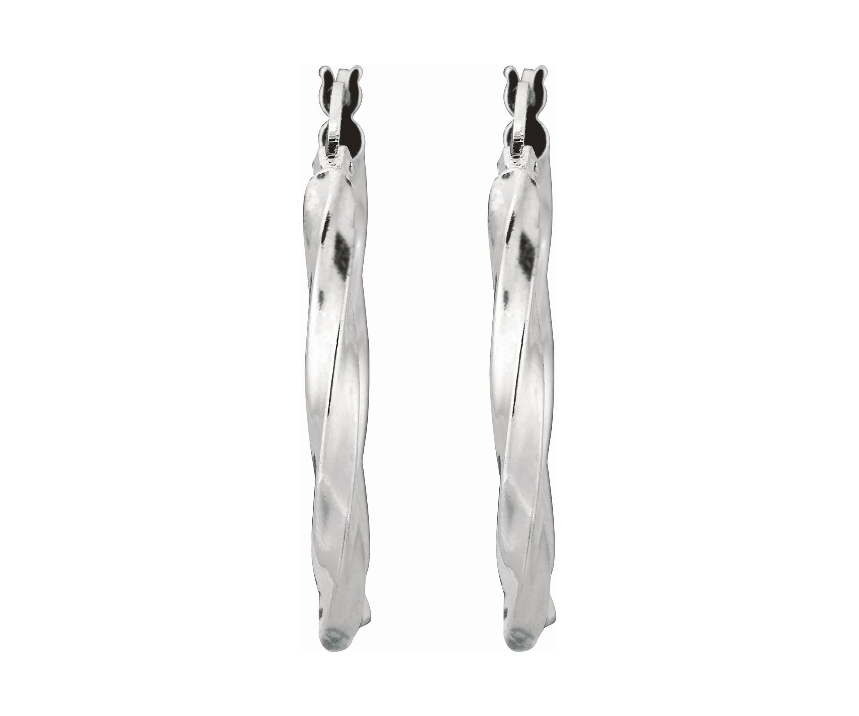 Sterling Silver Stampato Hoop Earring