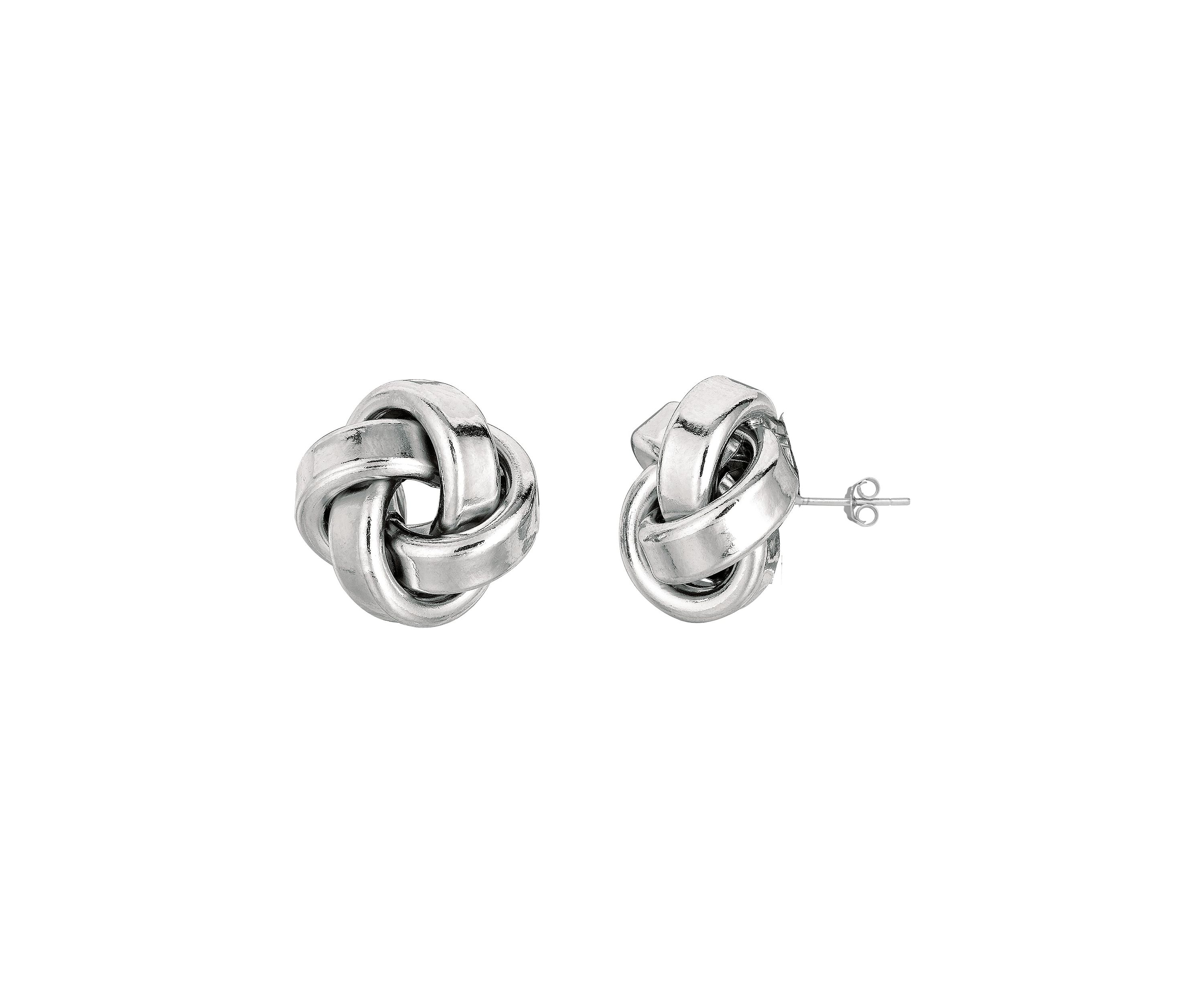 Sterling Silver Love Knot Post Earring