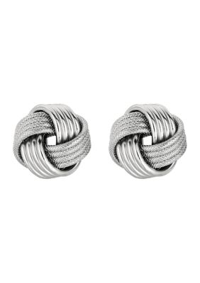 Sterling Silver Love Knot Post Earring