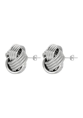 Sterling Silver Love Knot Post Earring