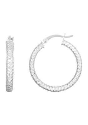 Belk & Co Hoop Earrings, Silver