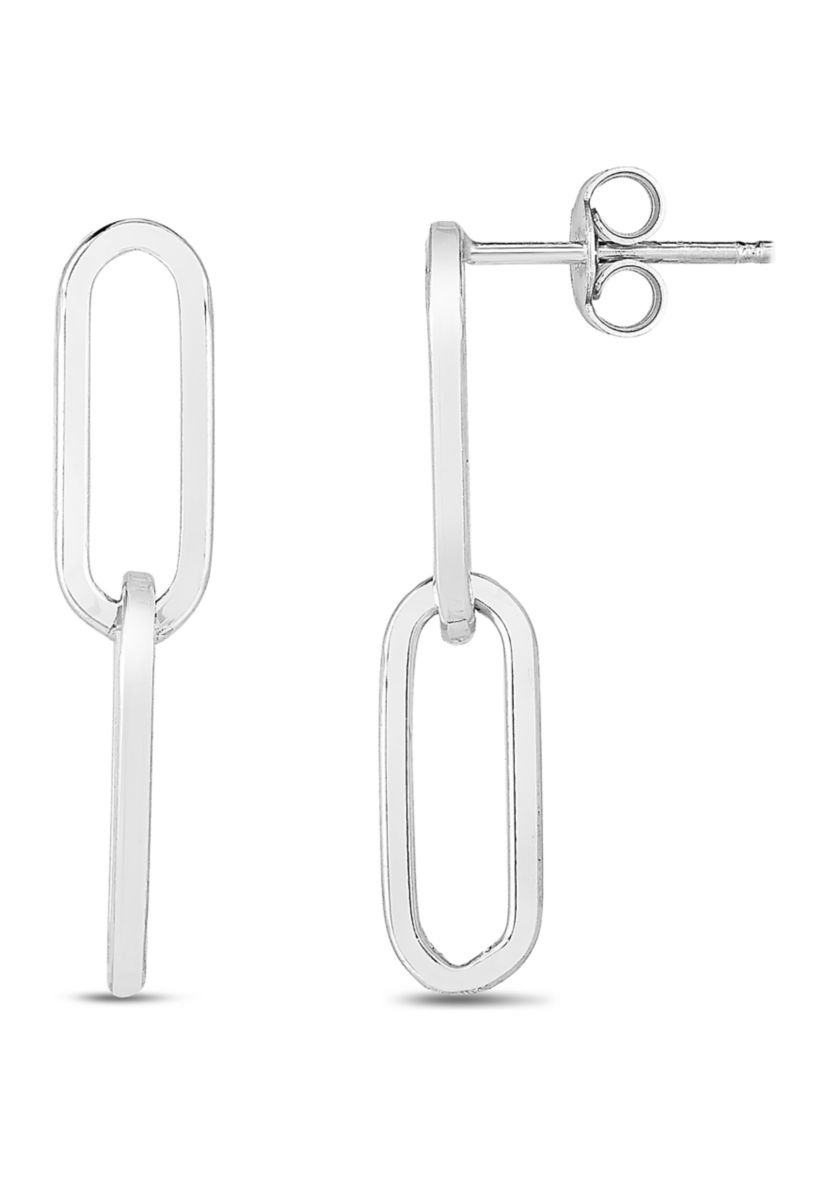 Paperclip Drop Earrings    