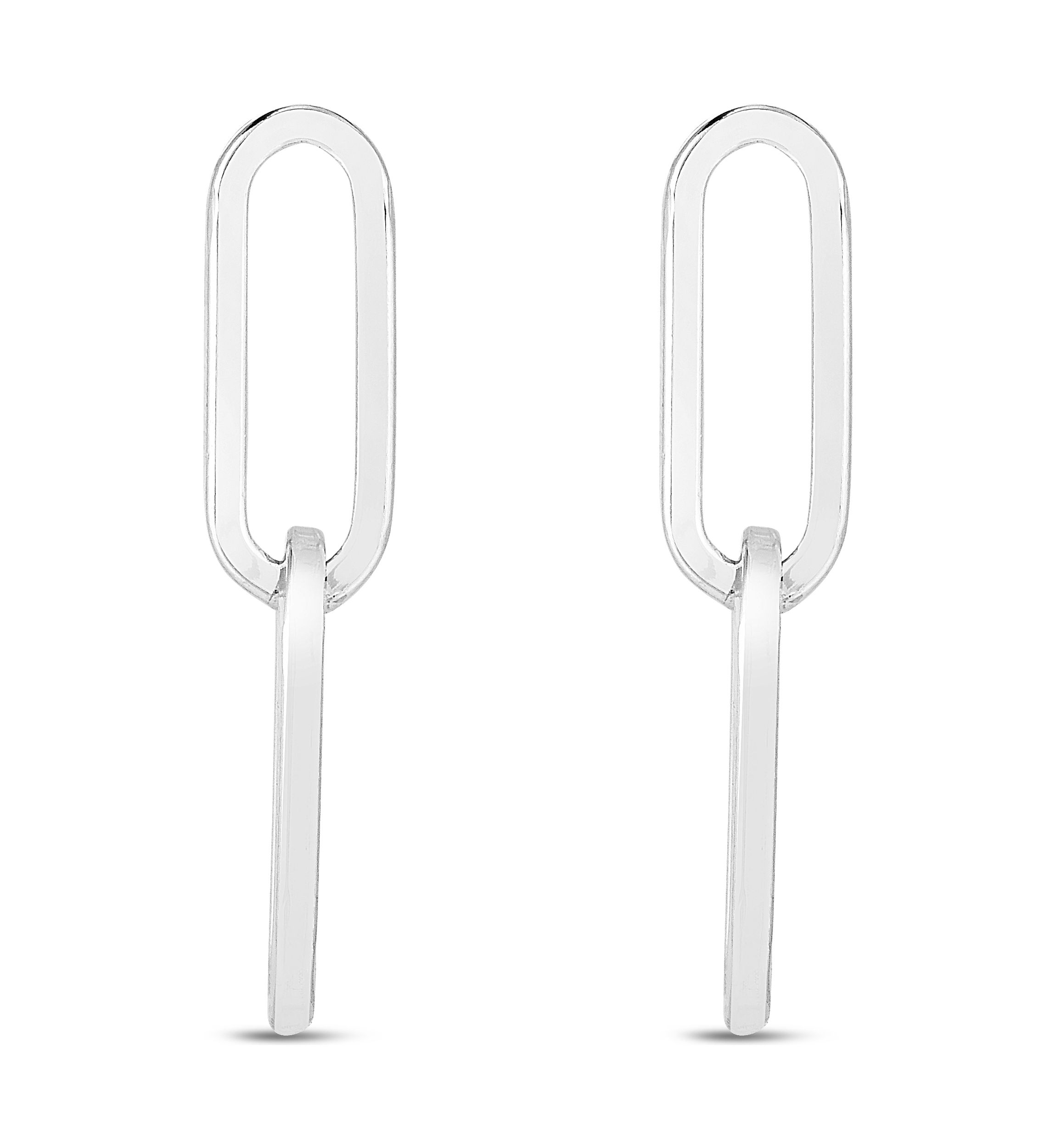 Paperclip Drop Earrings    