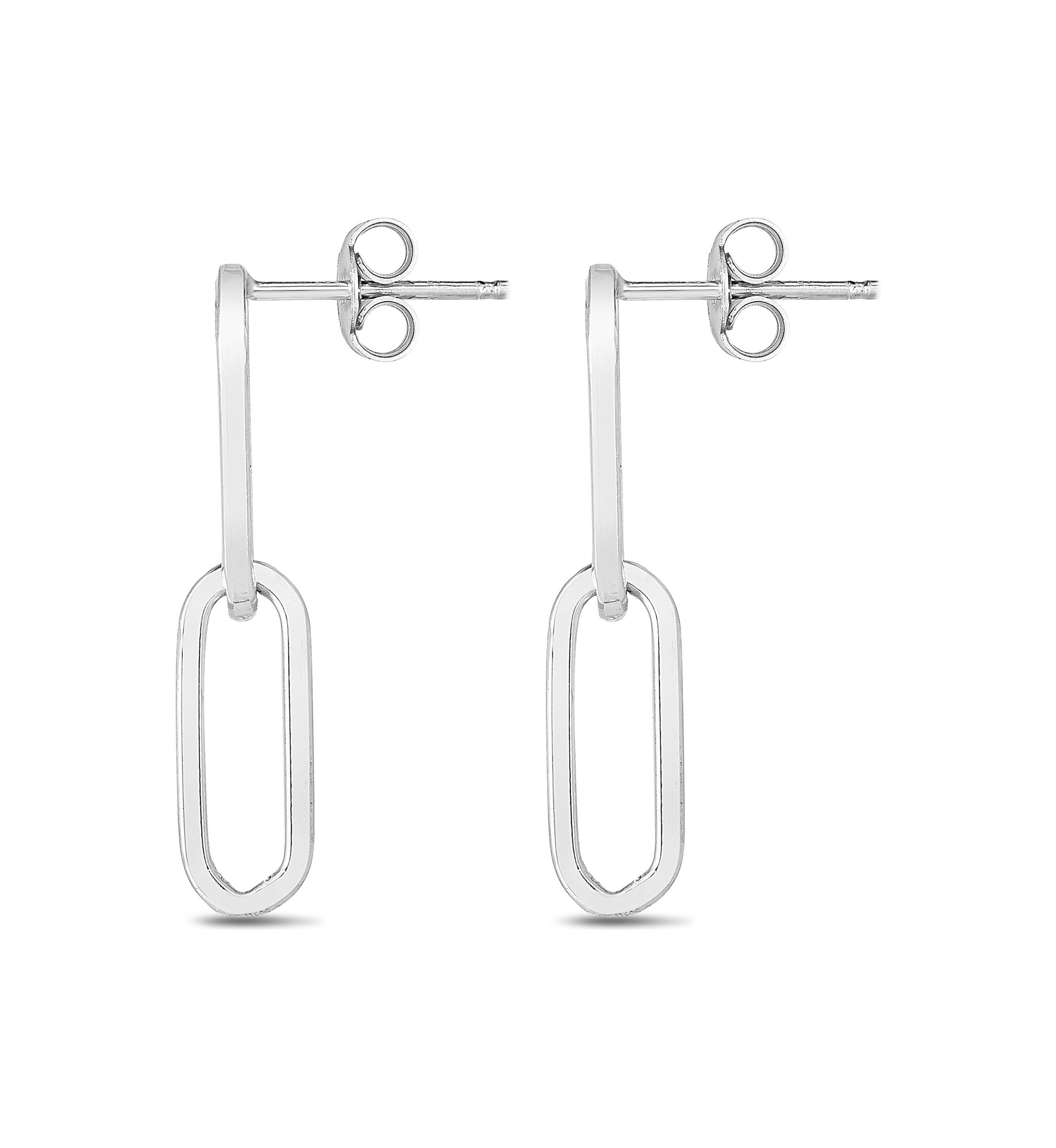 Paperclip Drop Earrings    