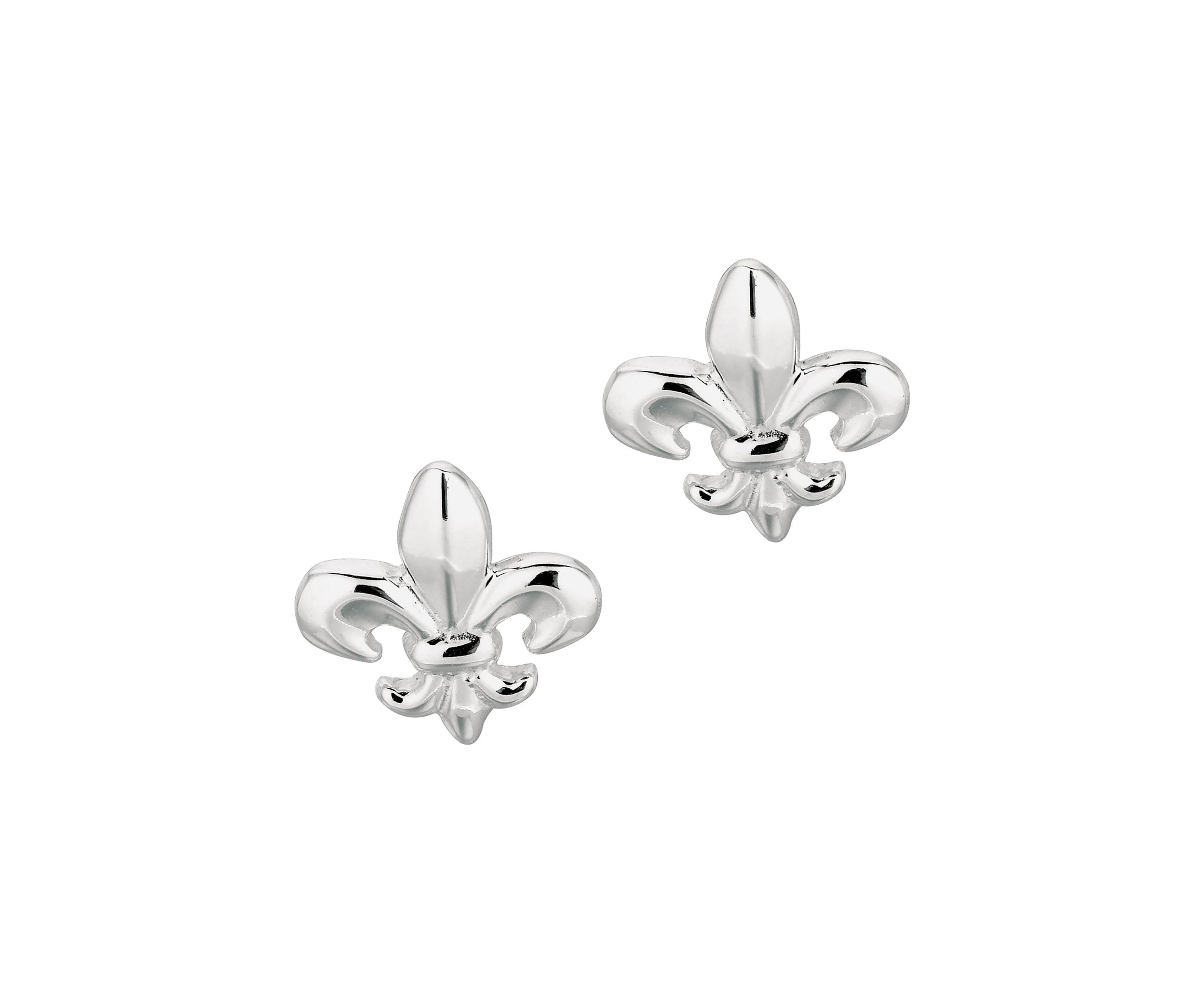 Sterling Silver Fleur De Lis Post Earring
