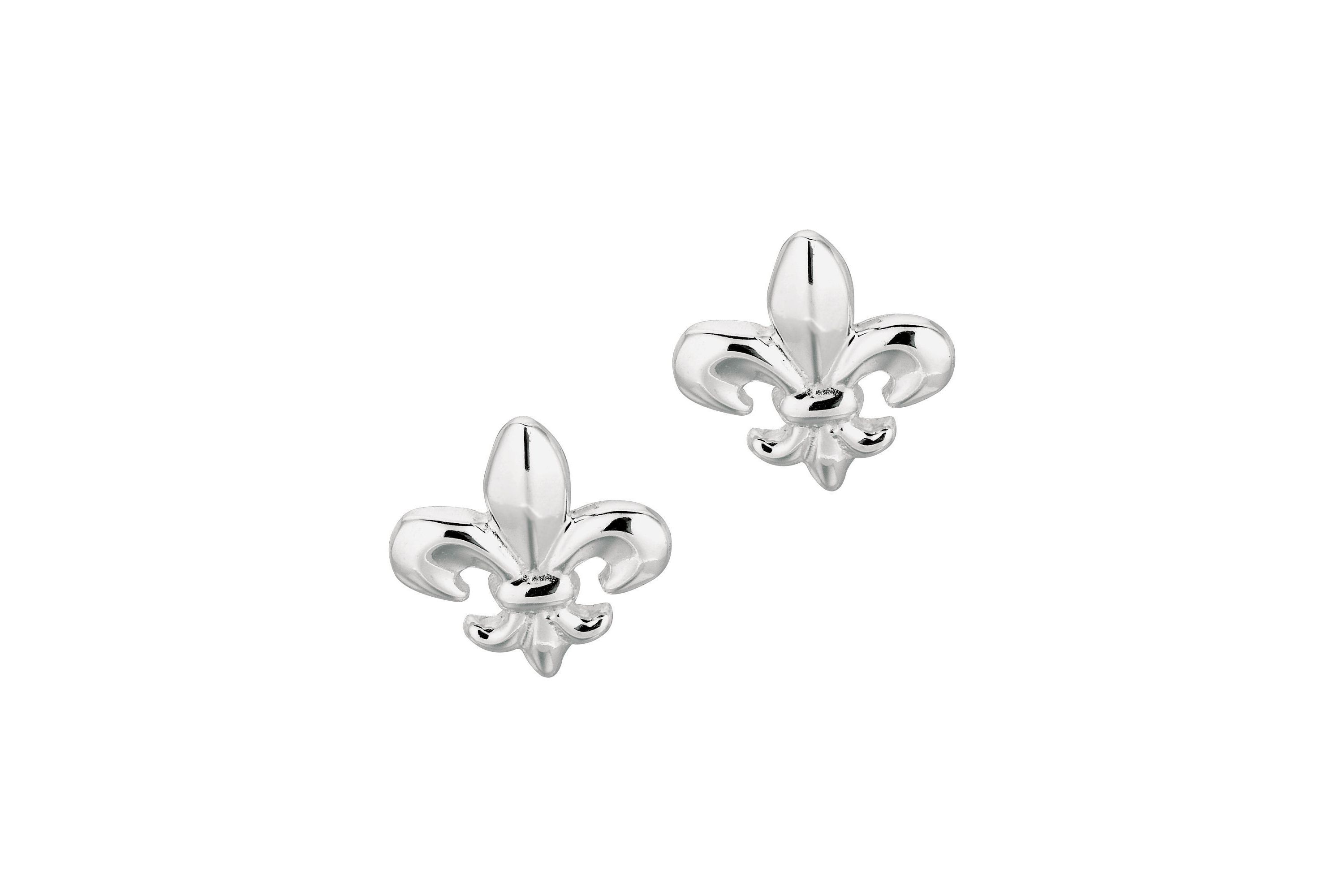 Sterling Silver Fleur De Lis Post Earring