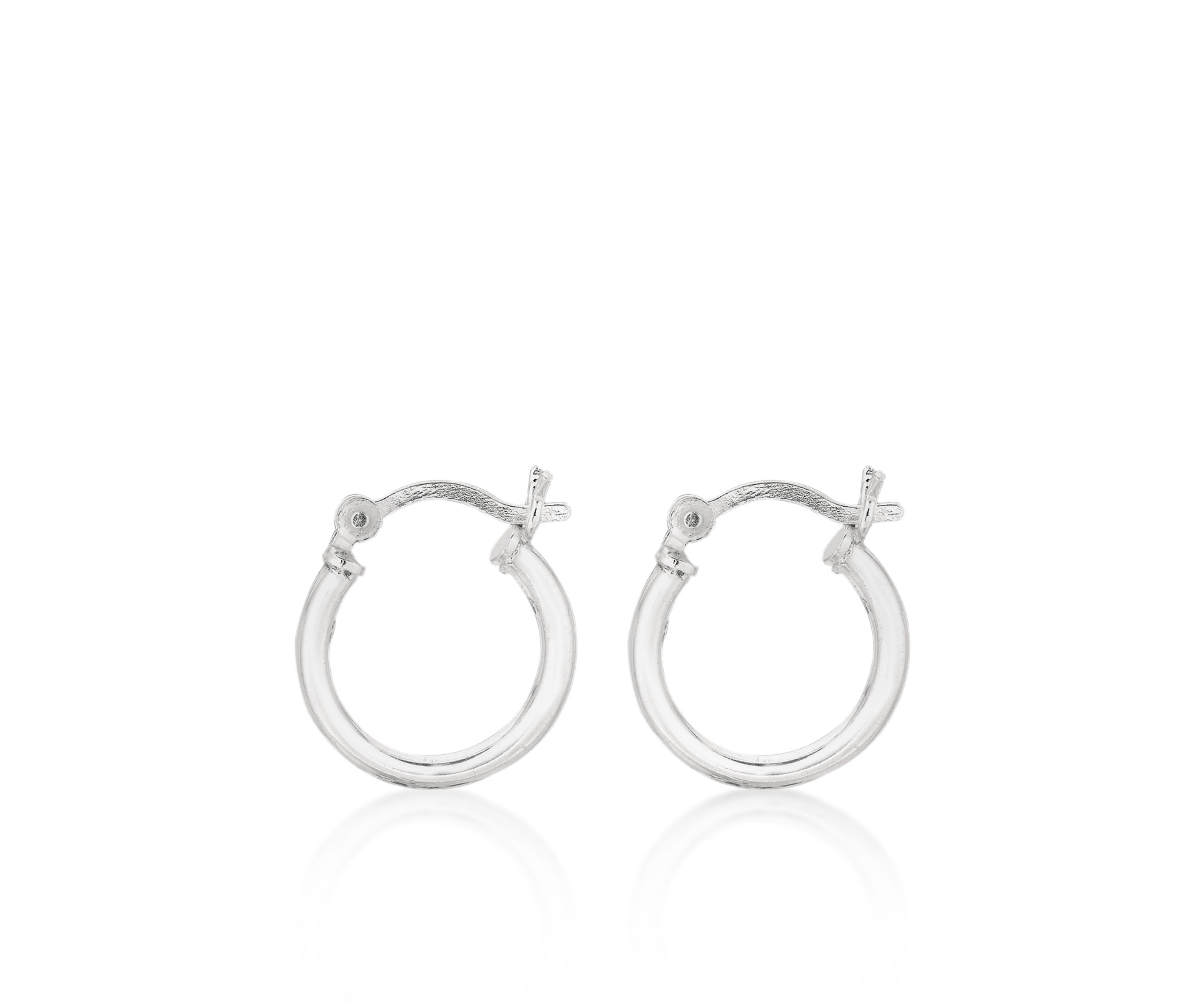 Sterling Silver Round Hoop Earrings