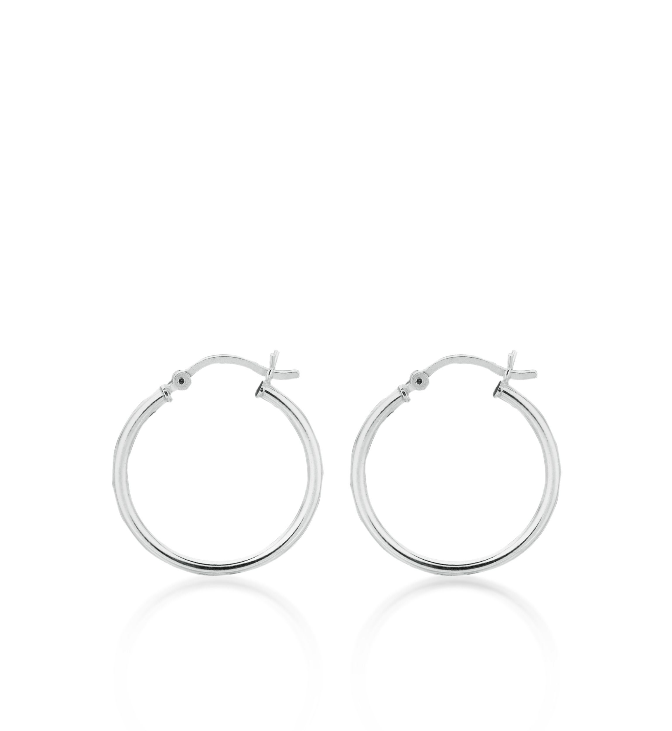 Sterling Silver Round Hoop Earrings