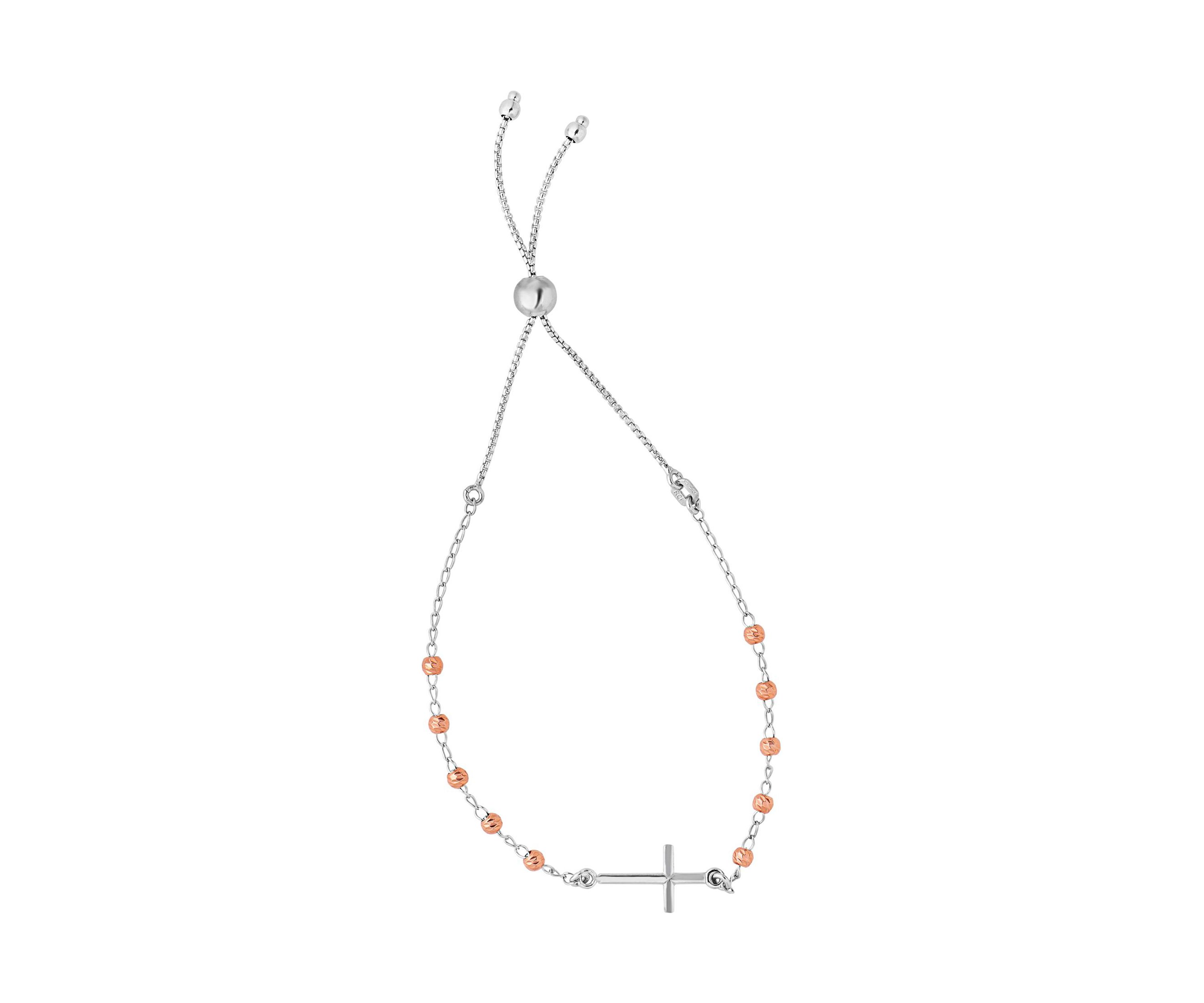 Sterling Silver Cross Bolo Bracelet