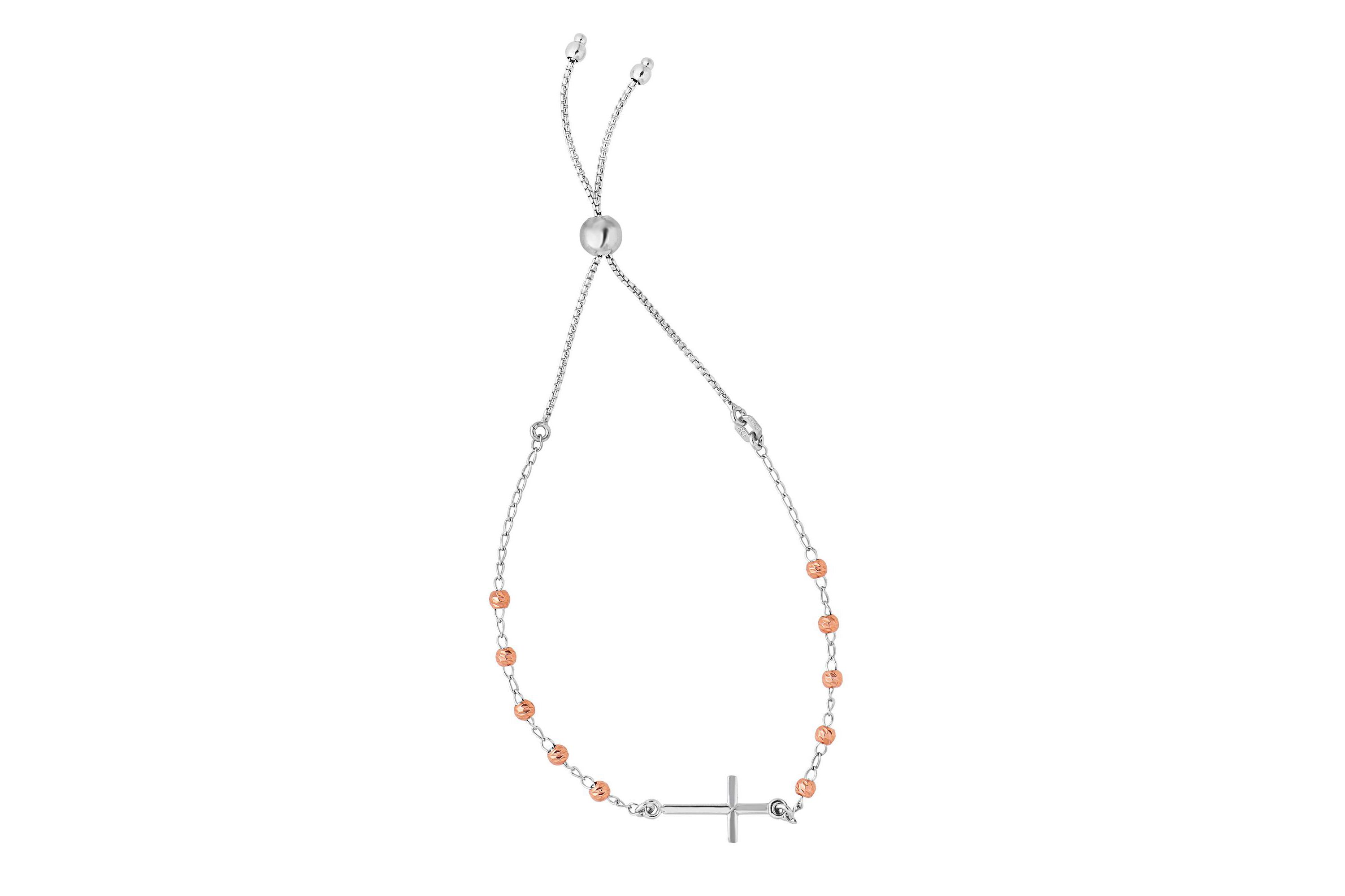 Sterling Silver Cross Bolo Bracelet