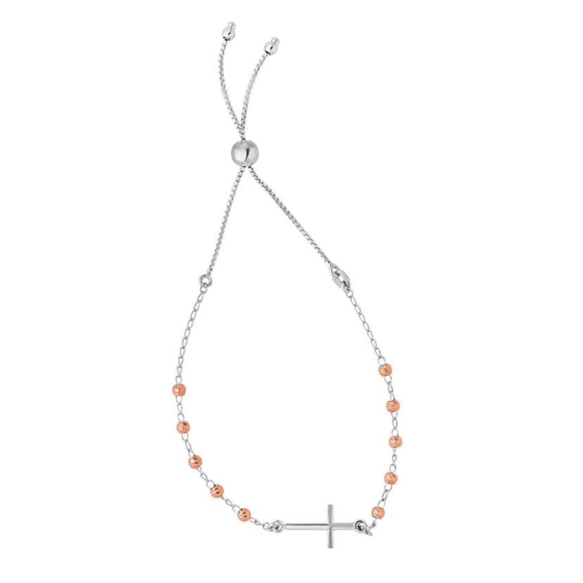 Sterling Silver Cross Bolo Bracelet