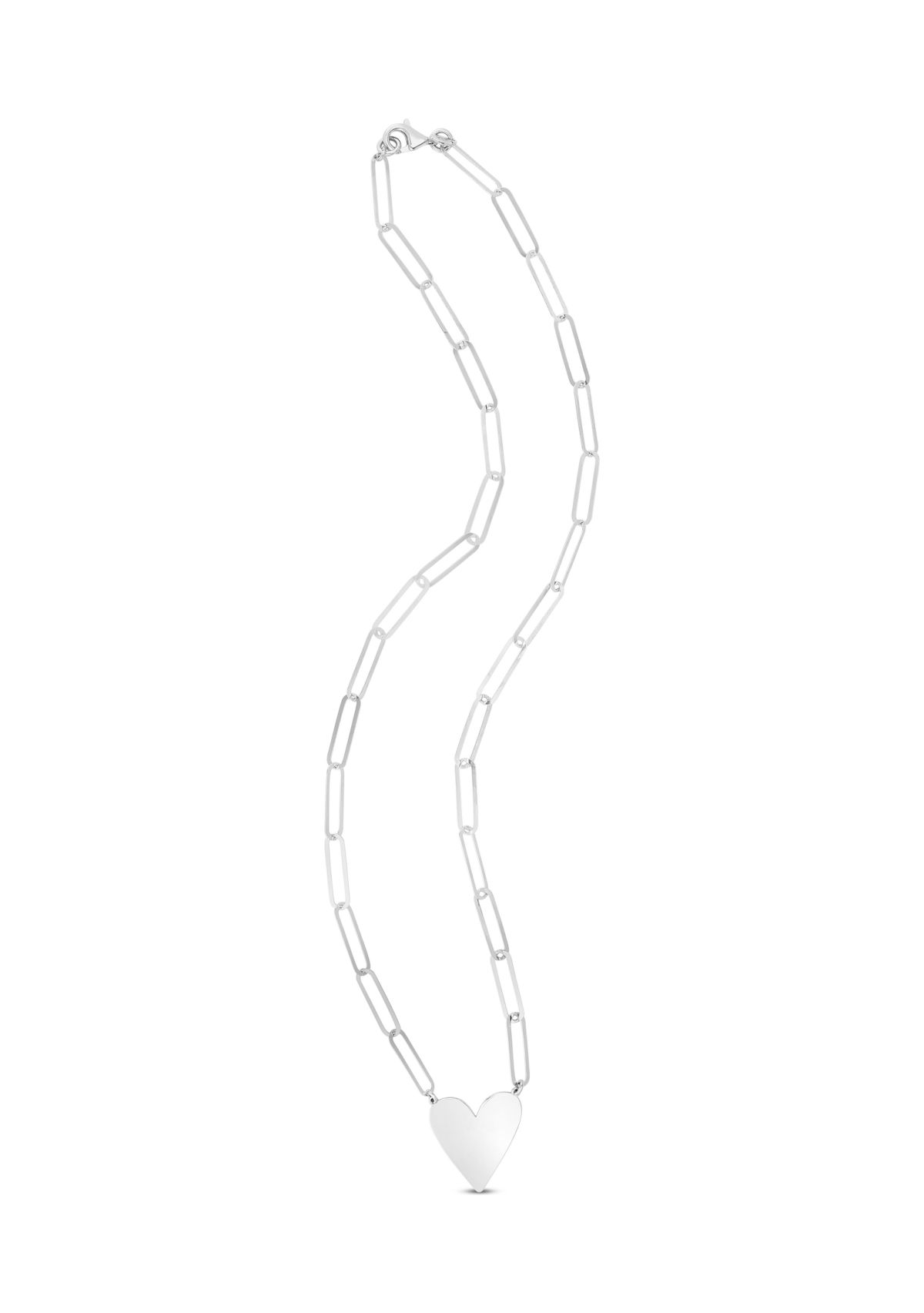 S/S Heart Paperclip Necklace