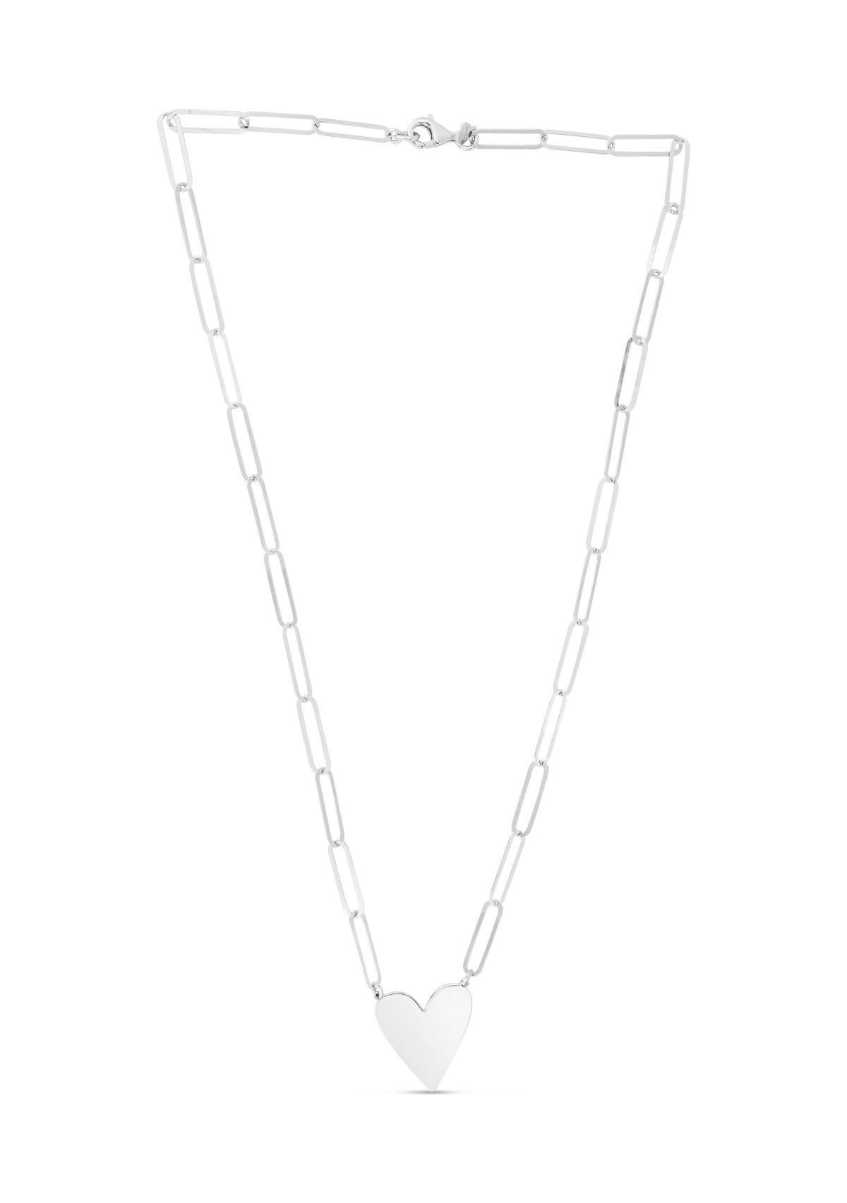 S/S Heart Paperclip Necklace