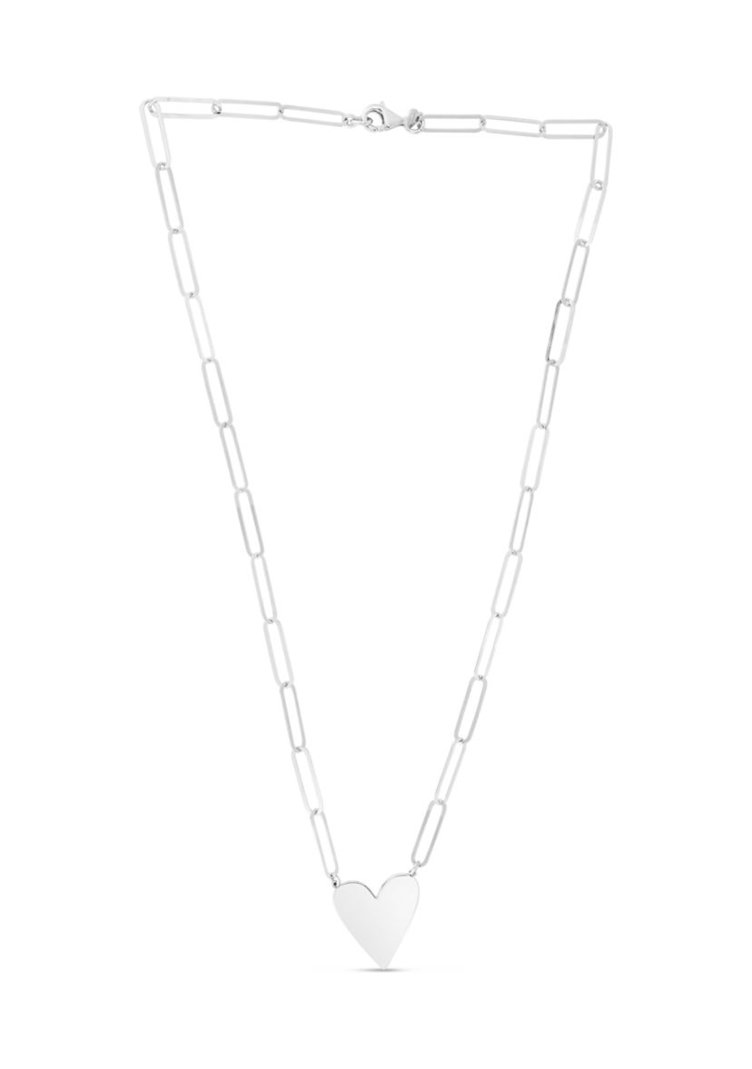 S/S Heart Paperclip Necklace