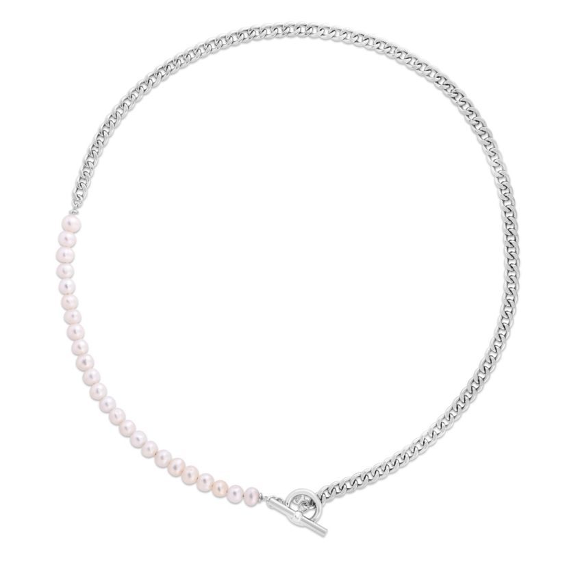 S/S Fresh Water Pearl Toggle Necklace