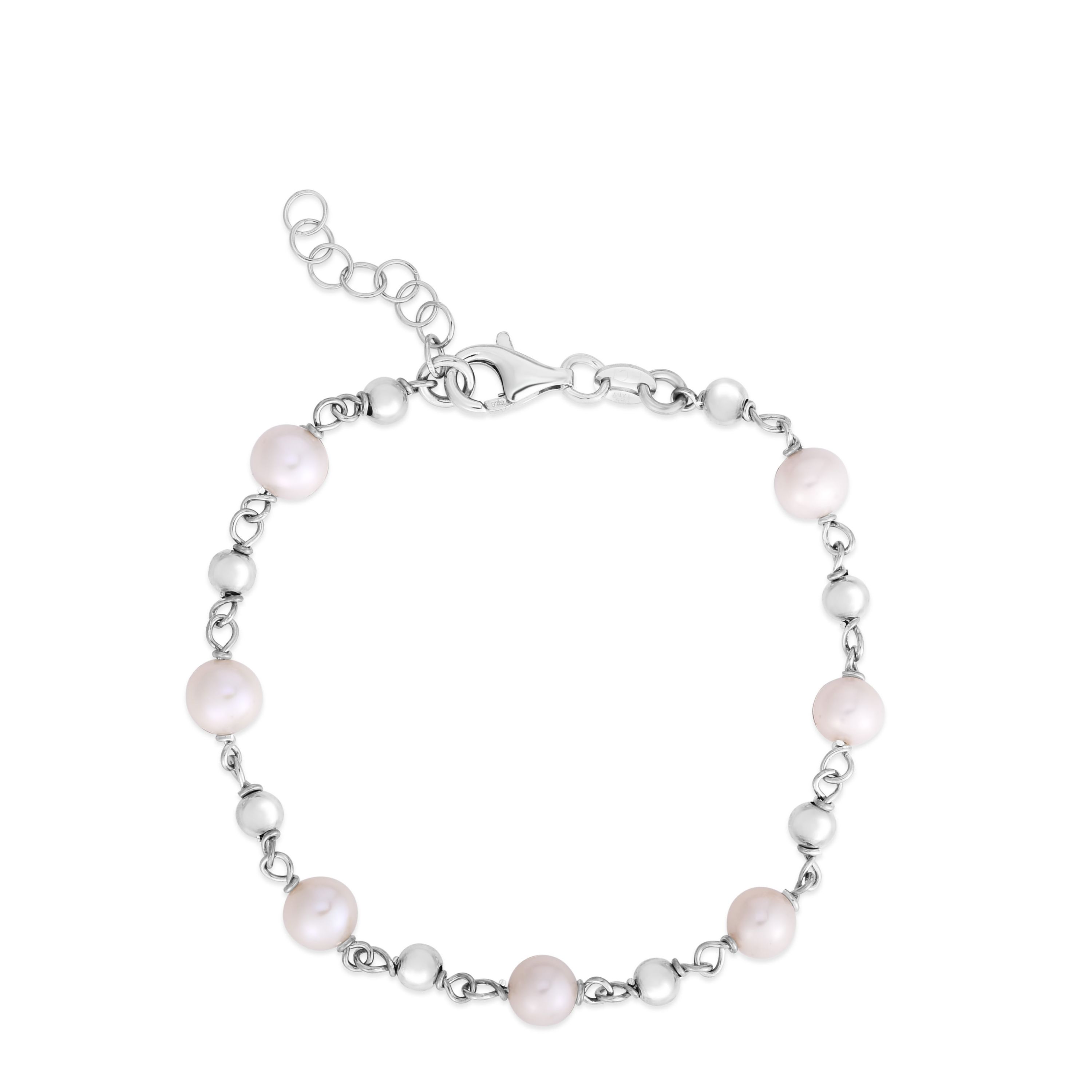 Sterling Silver Pearl Bracelet