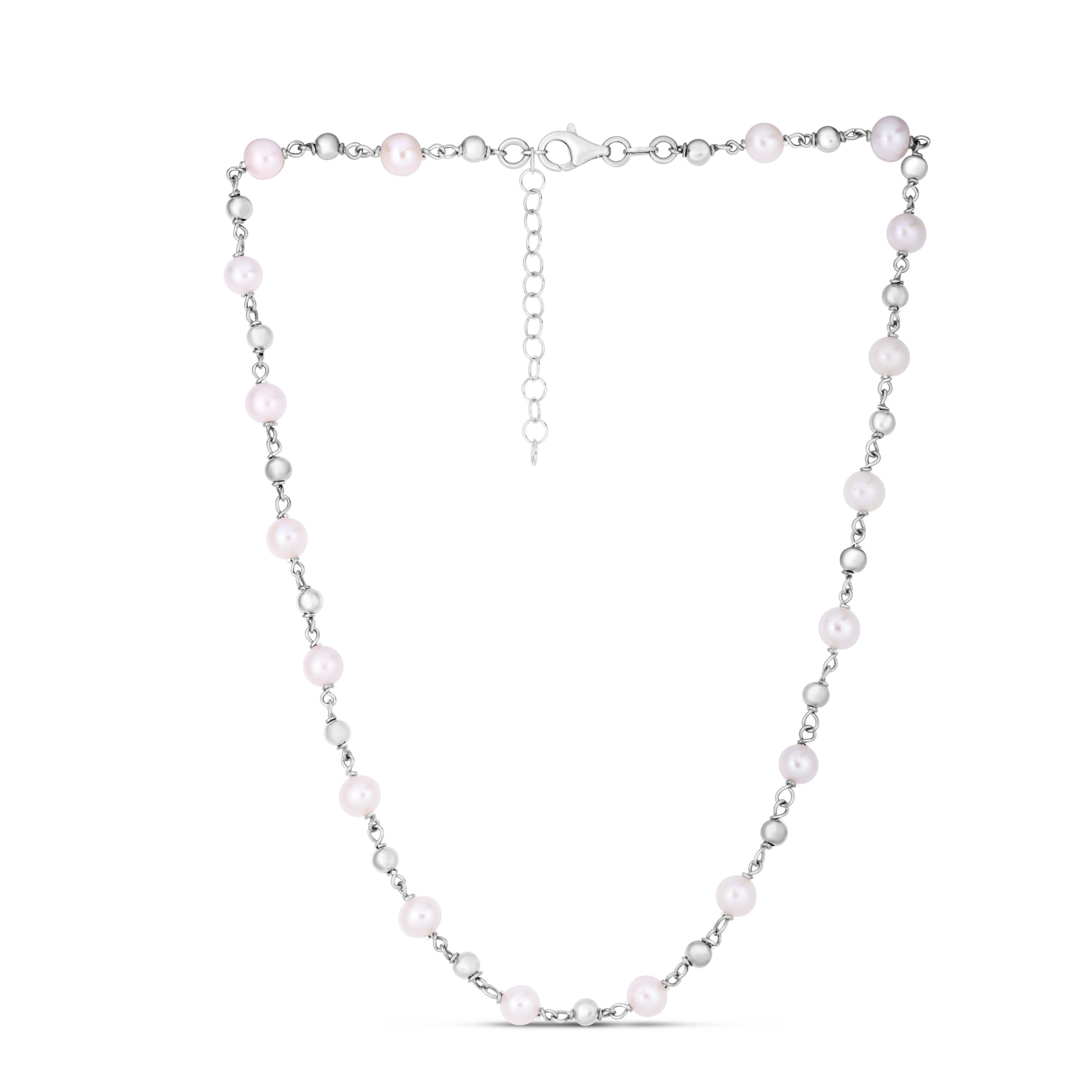 Sterling Silver Pearl Necklace