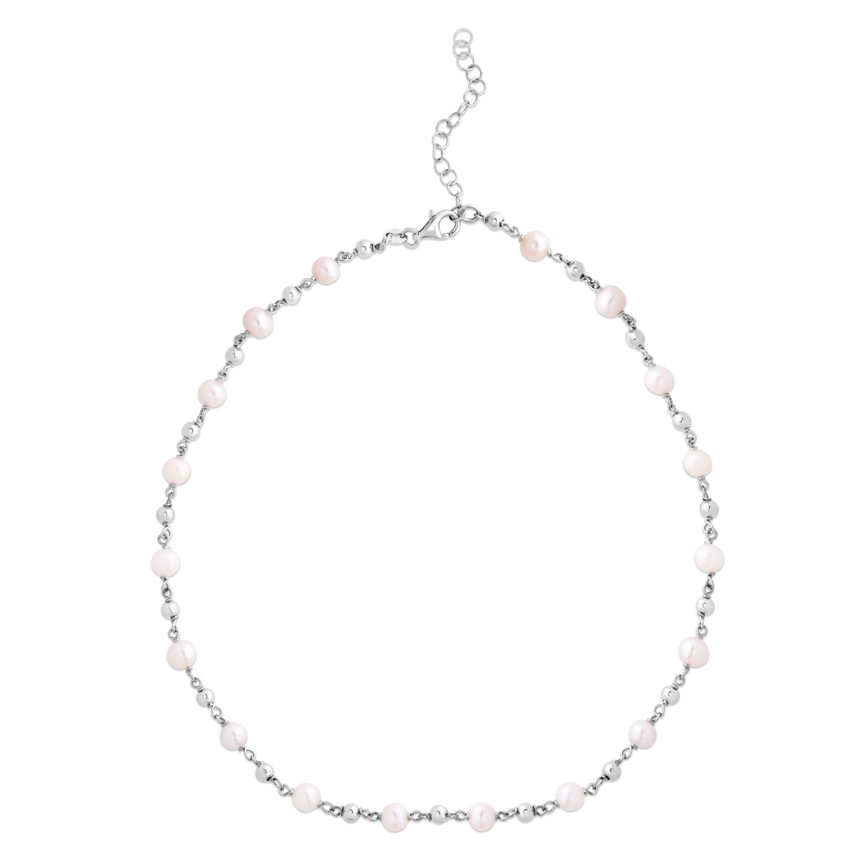 Sterling Silver Pearl Necklace