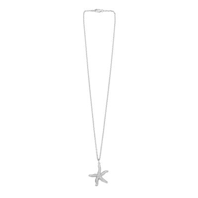 Belk & Co Sterling Silver Starfish Pendant w Chain, 18 in