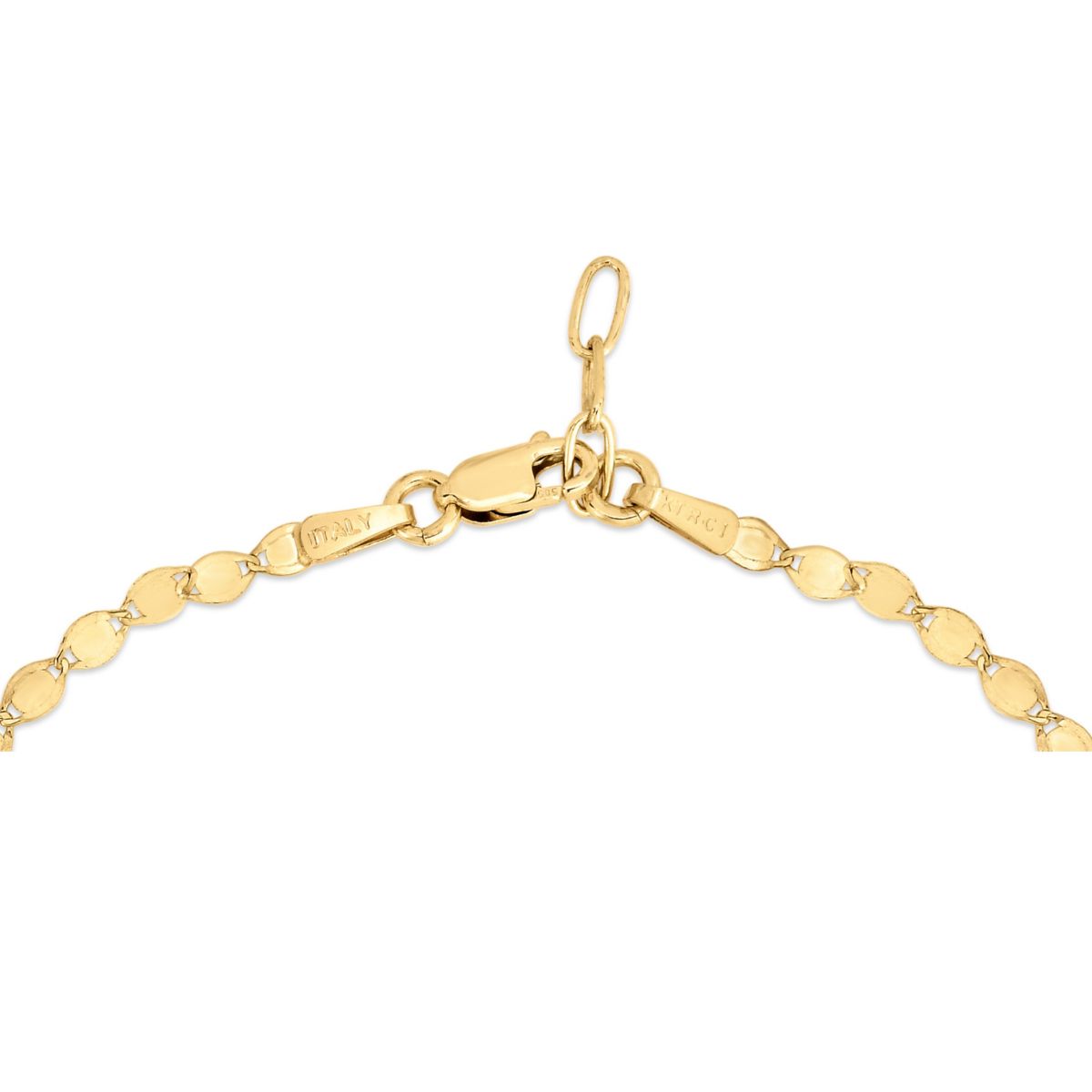 14Ky Mirror Bracelet With Amethyst