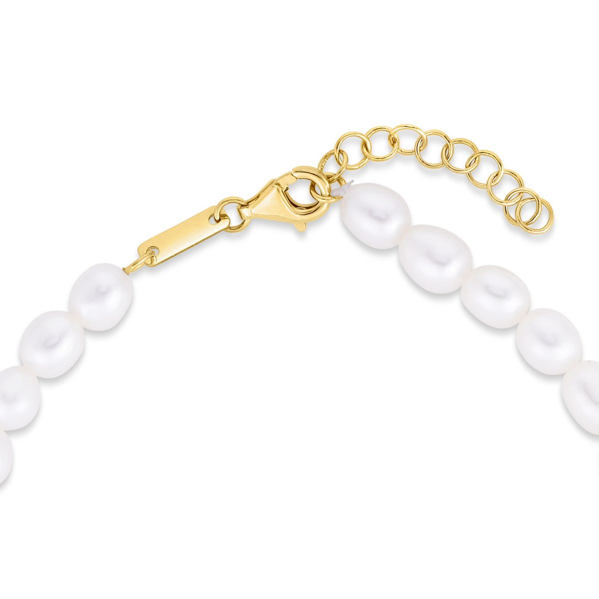 14K Yellow Gold  Pearl Bracelet With Heart