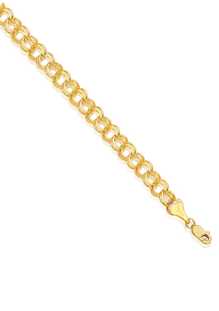 14k Yellow Gold Charm Link Bracelet