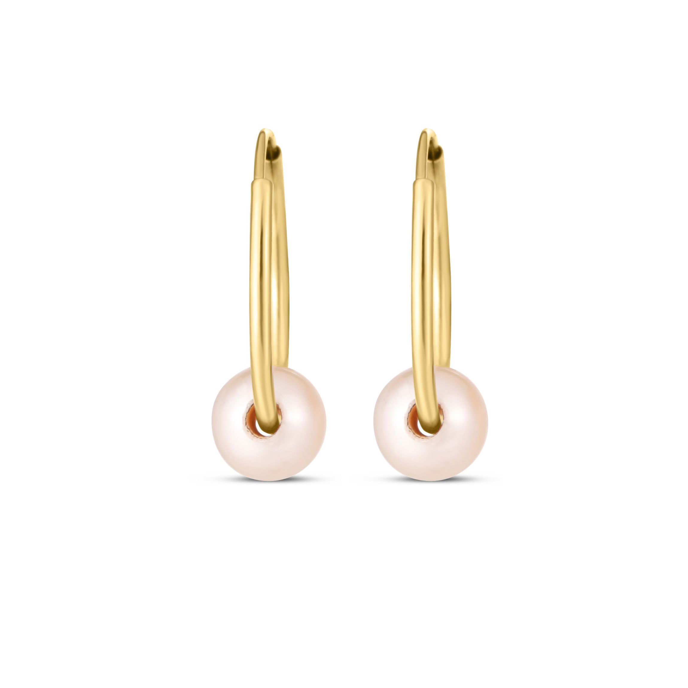 14Ky Fresh Water Pearl Endless Hoop