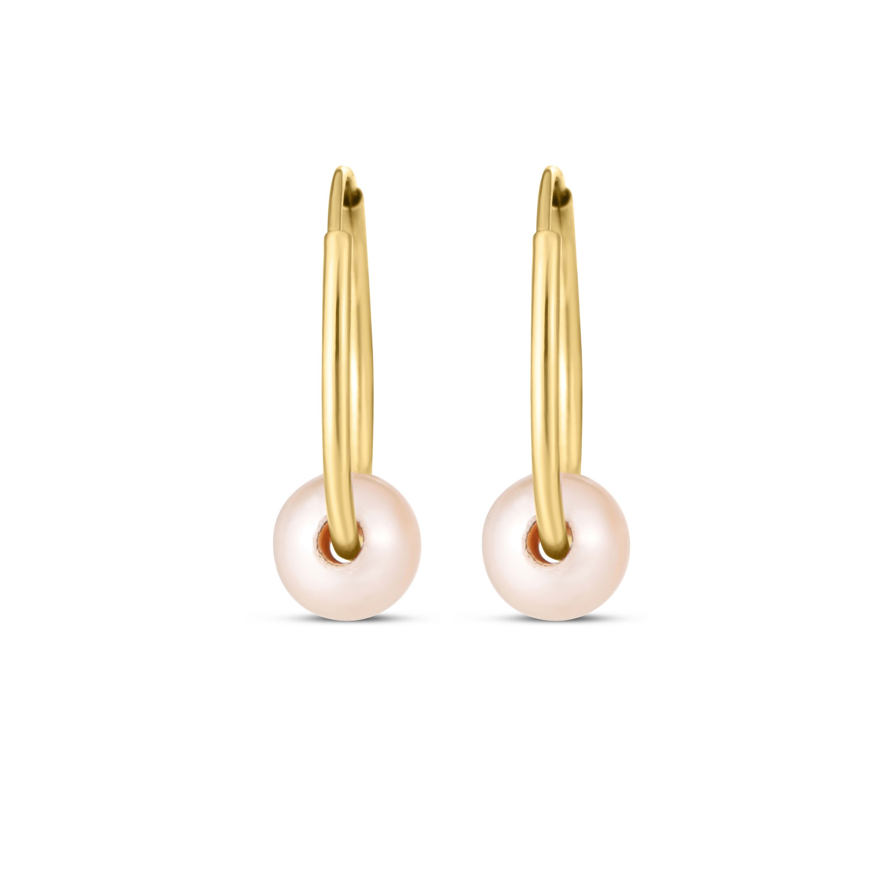 14Ky Fresh Water Pearl Endless Hoop