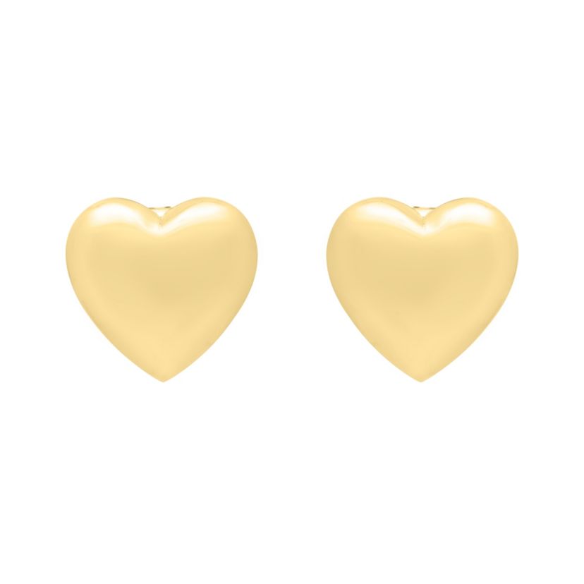 14KY HEART POST EARRING