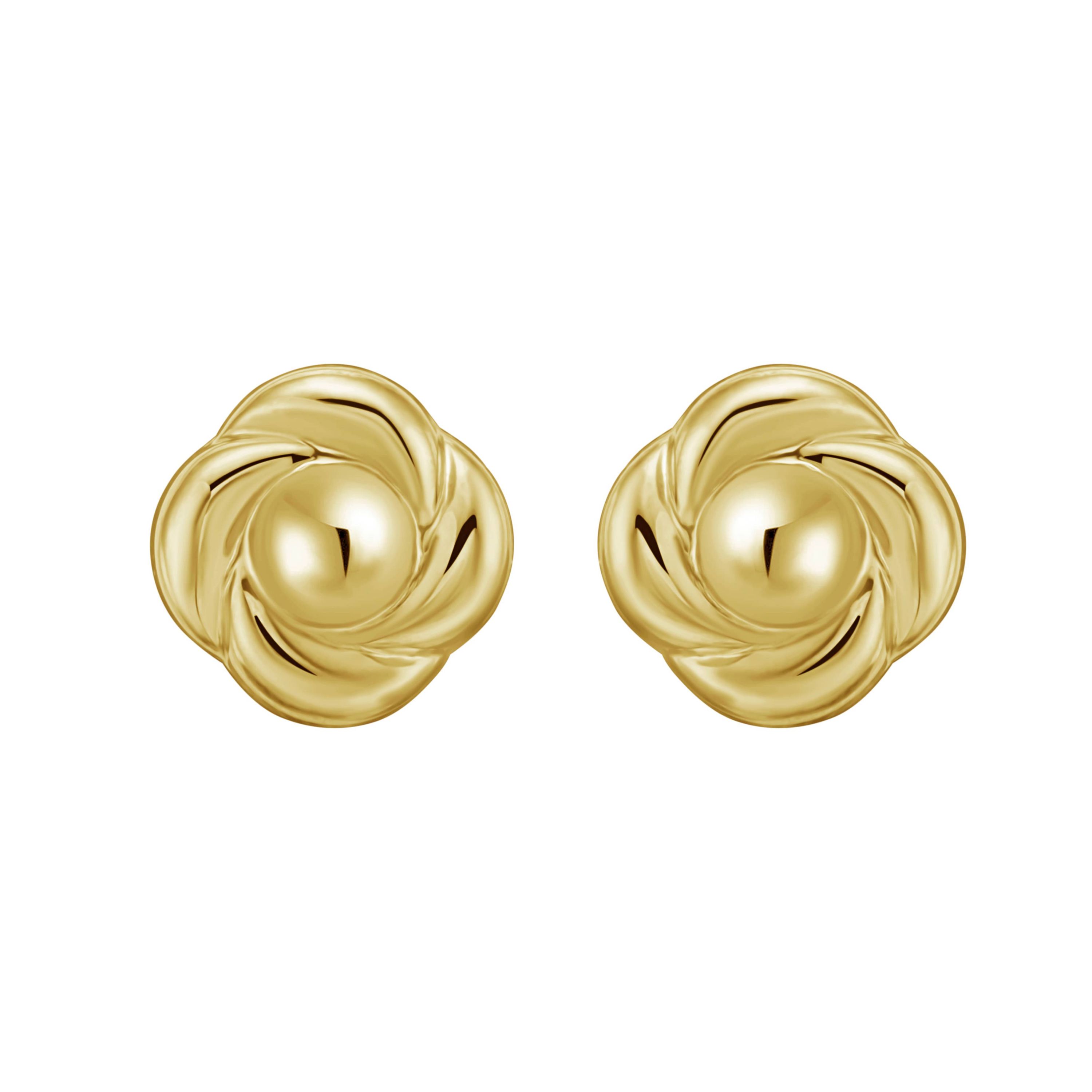 14K Small Rose Florette Post Earring w/ Push back Clasp