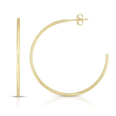 14K Yellow Gold  C Hoop