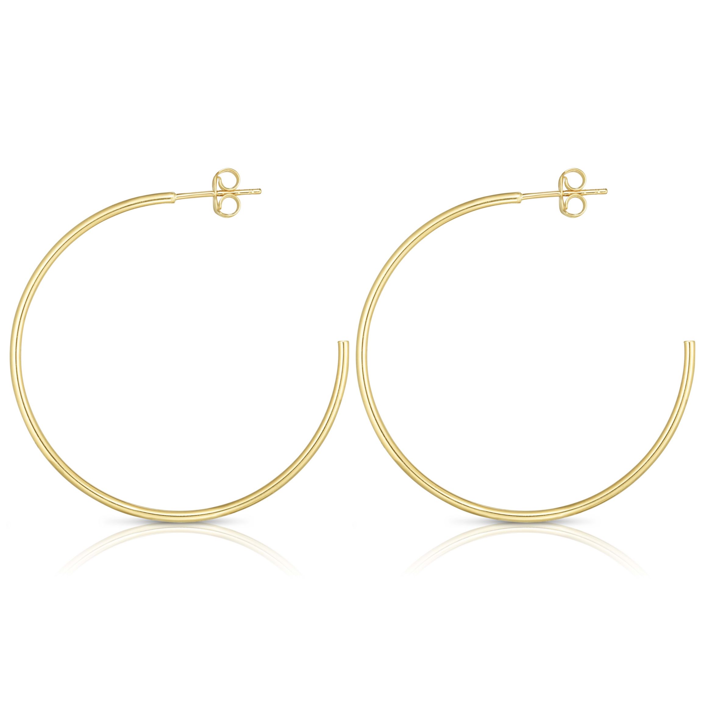 14K Yellow Gold  C Hoop