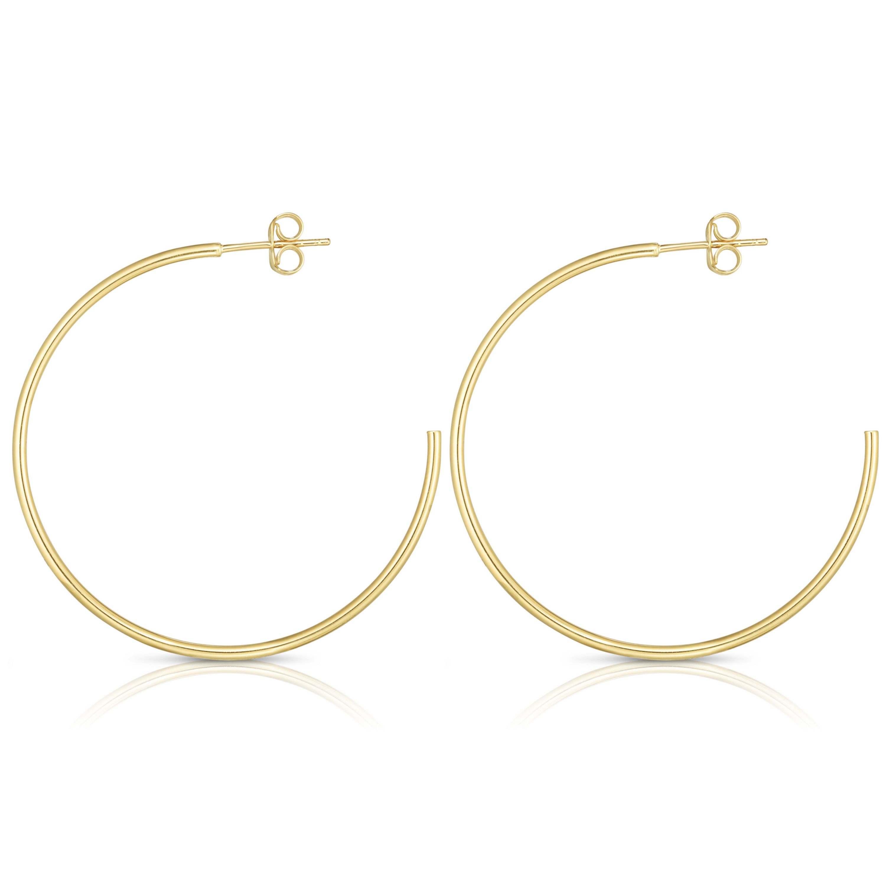 14K Yellow Gold  C Hoop